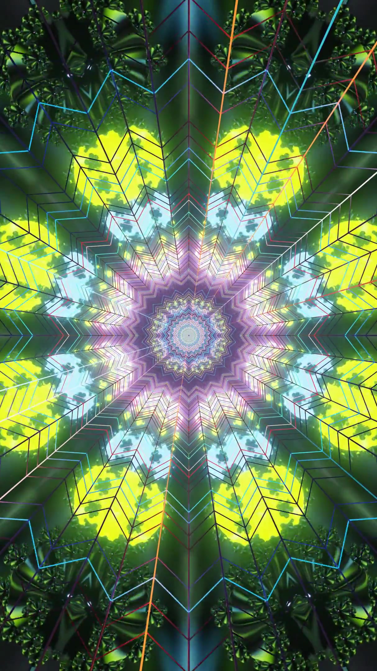 Tunnel visual journey with seamless looping motion for relaxation and entertainment during any time of the day