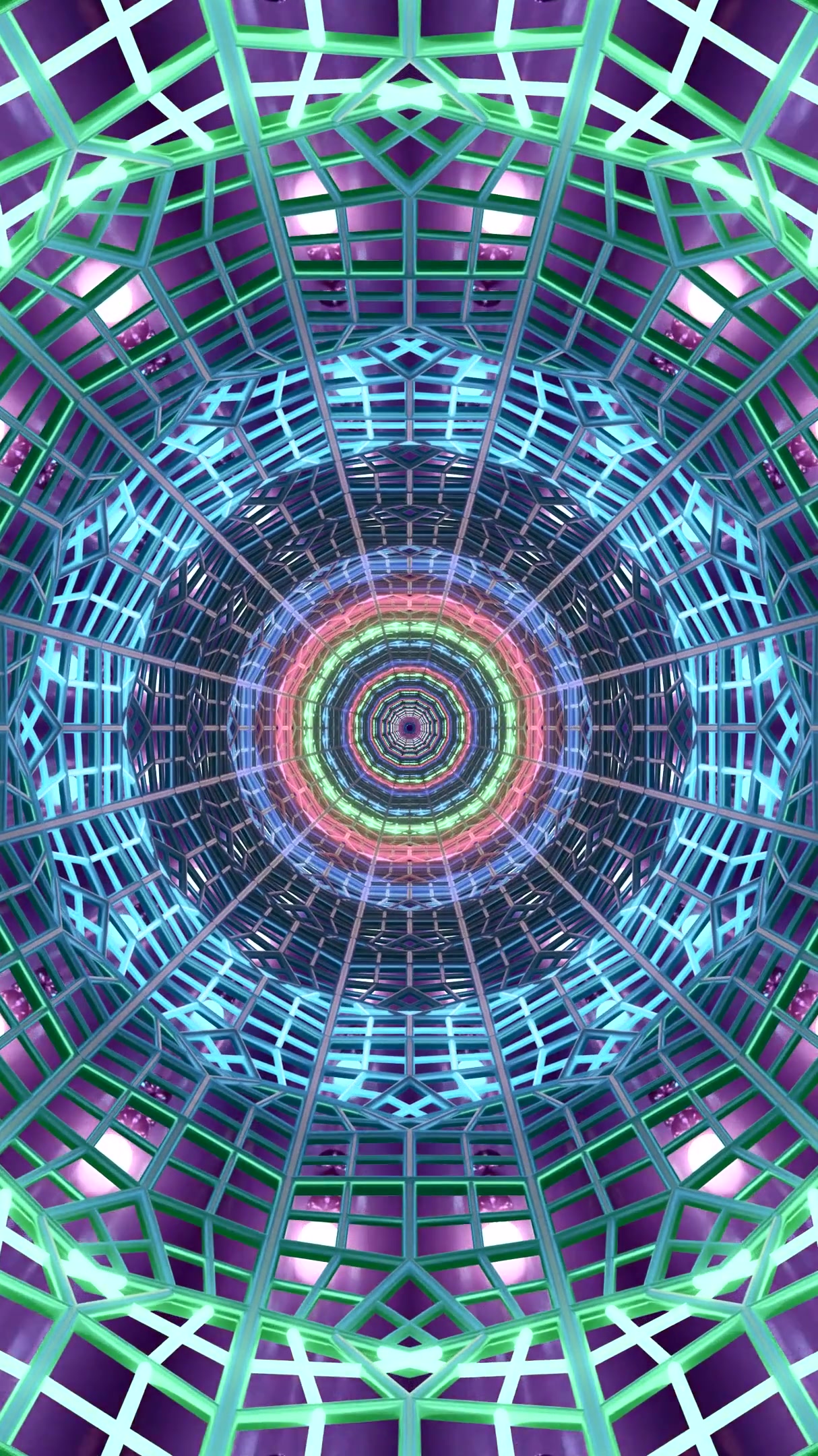 Tunnel video vj loop screensaver with seamless motion and captiva