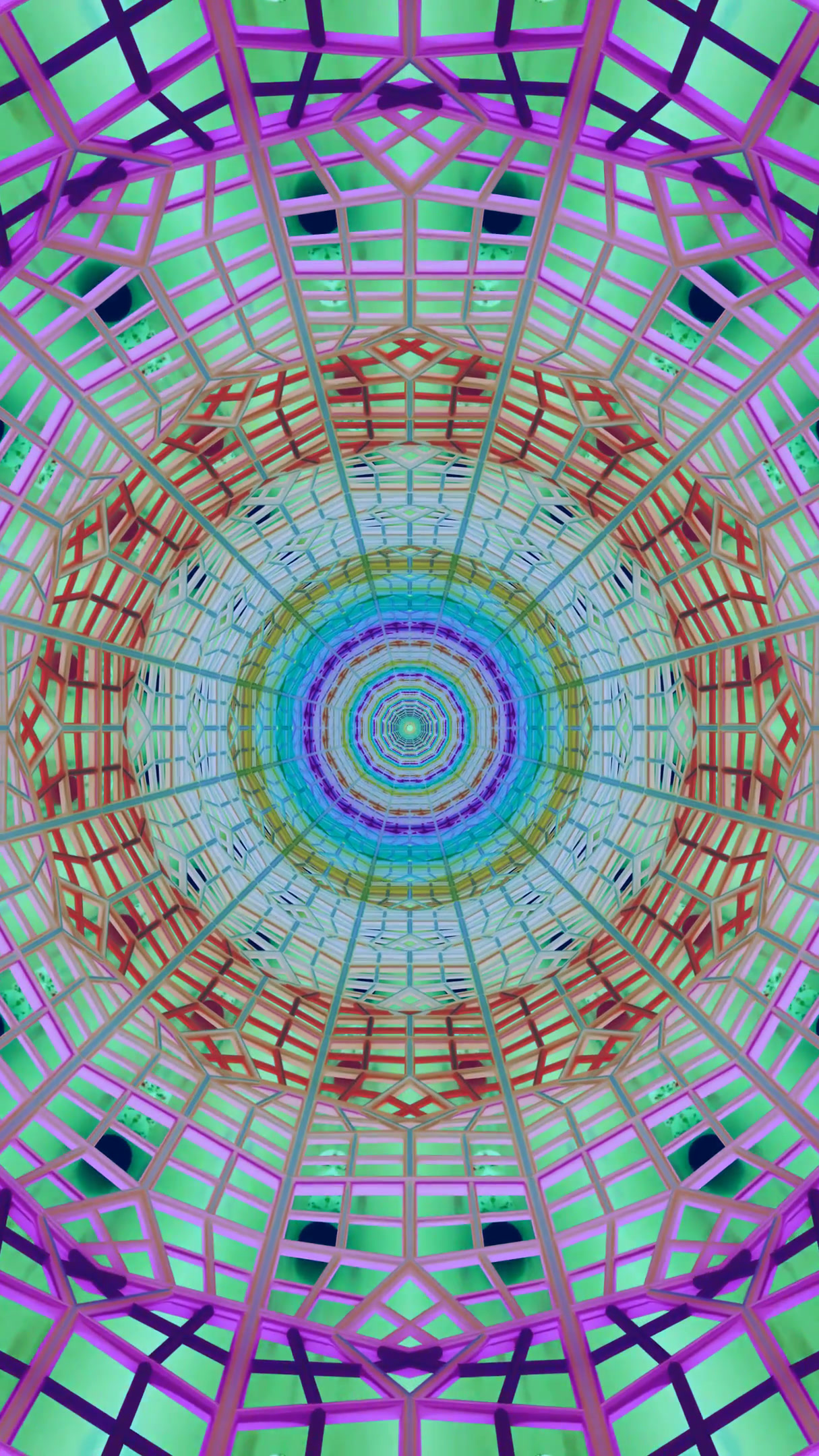 Seamless tunnel video loop creates immersive experience with vibr