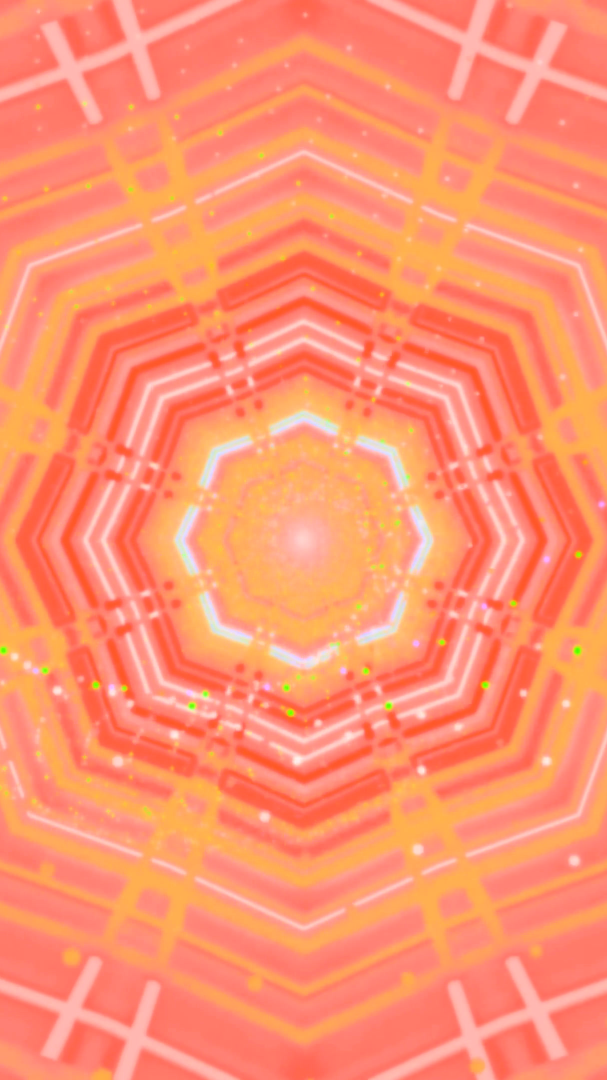 Vivid colorful tunnel loop screensaver creating a mesmerizing vis
