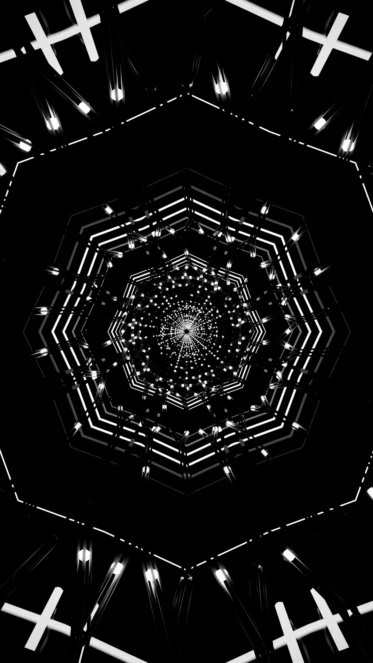 Seamless looping tunnel video vj loop screensaver creates an imme
