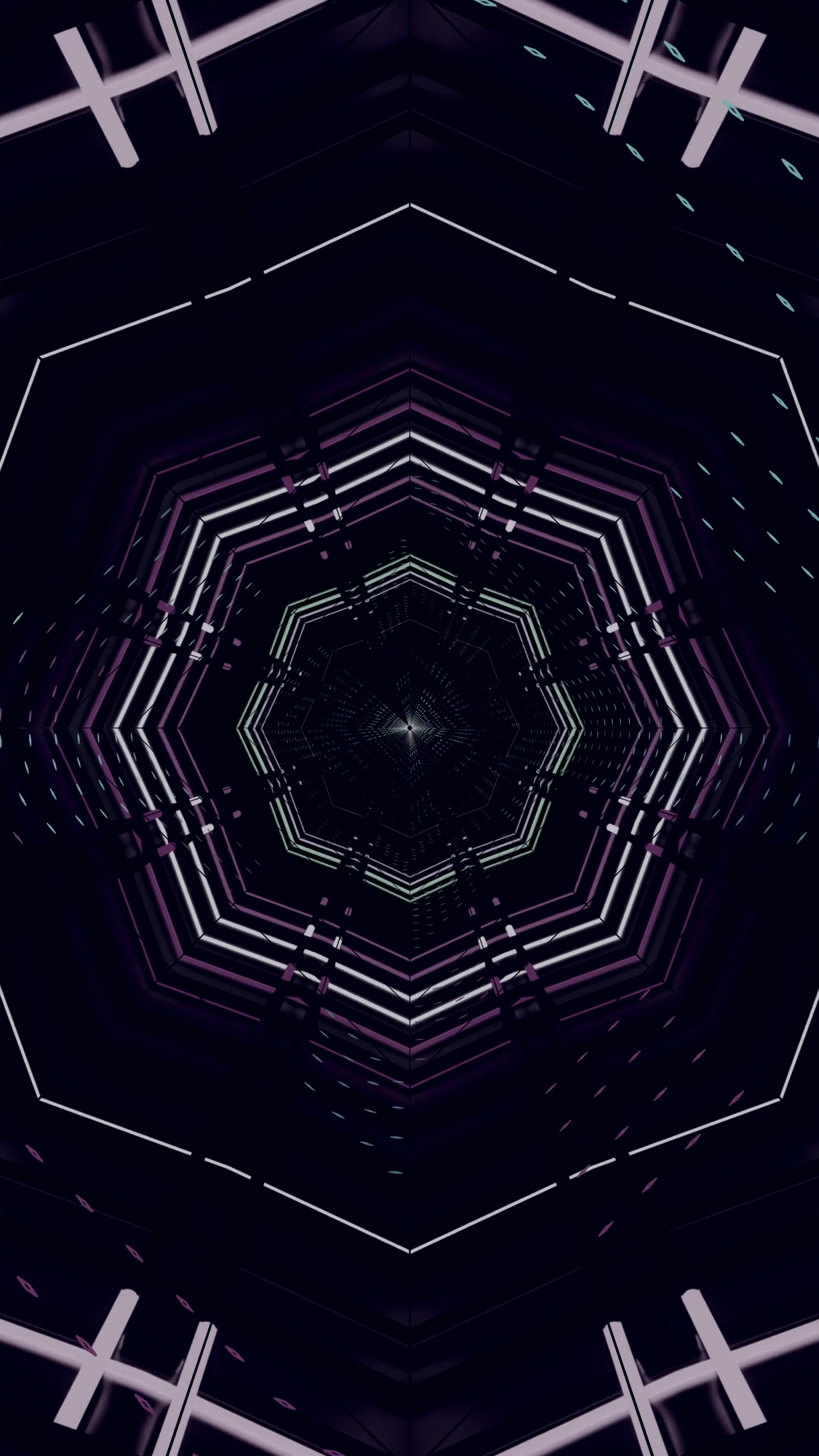 Seamless tunnel video loop showcasing vibrant patterns and colors