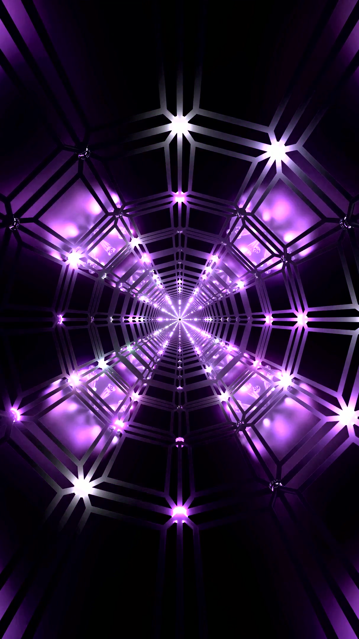 Colorful tunnel loop animation creates a mesmerizing visual experience with dynamic light patterns