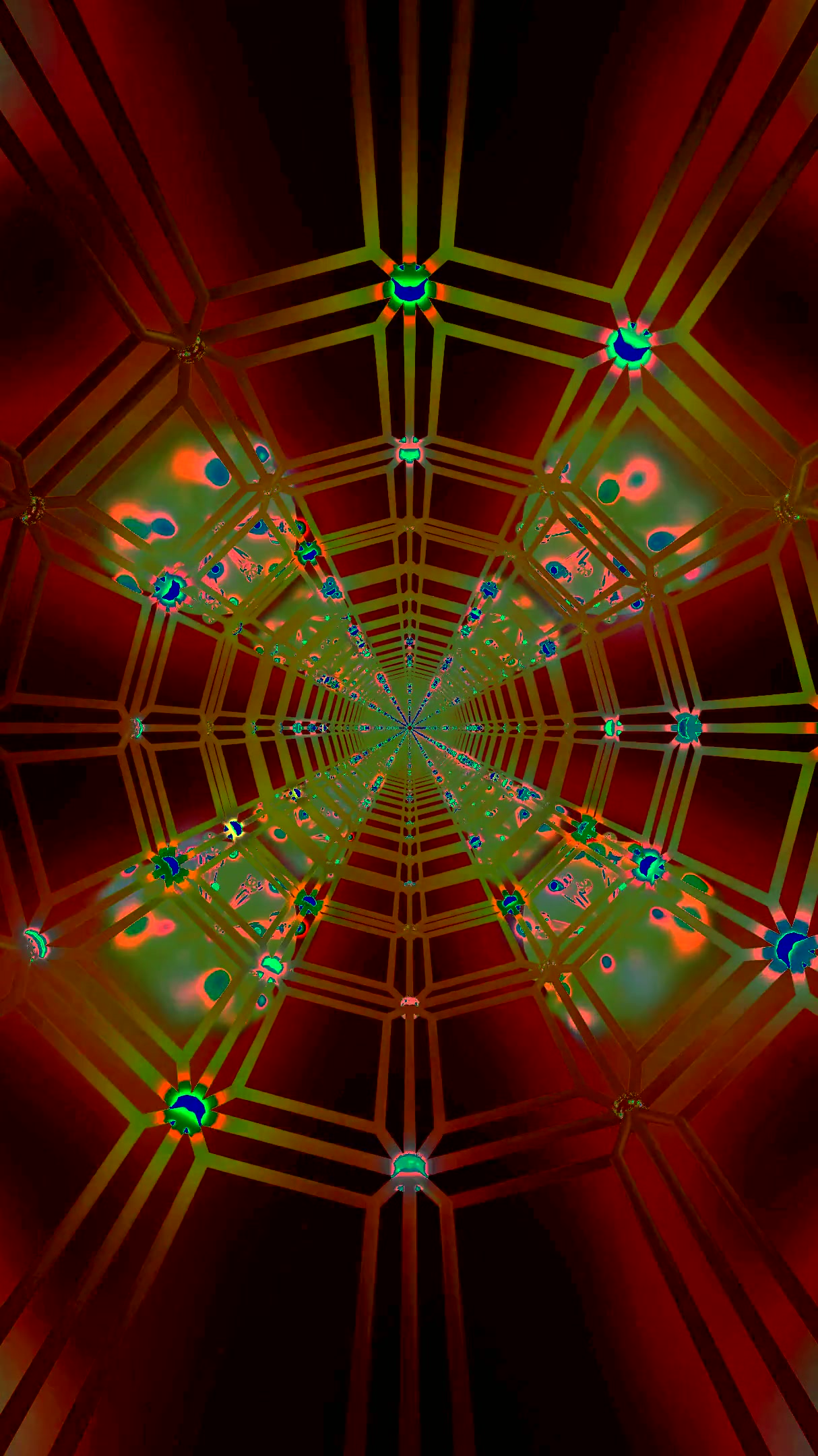 Tunnel video visual journey in vibrant colors with seamless looping