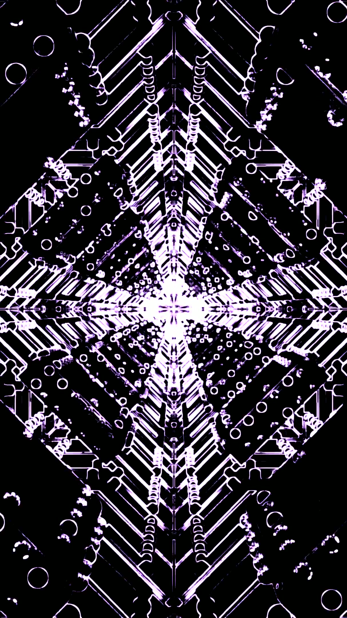 Seamless tunnel video loop displaying intricate geometric pattern