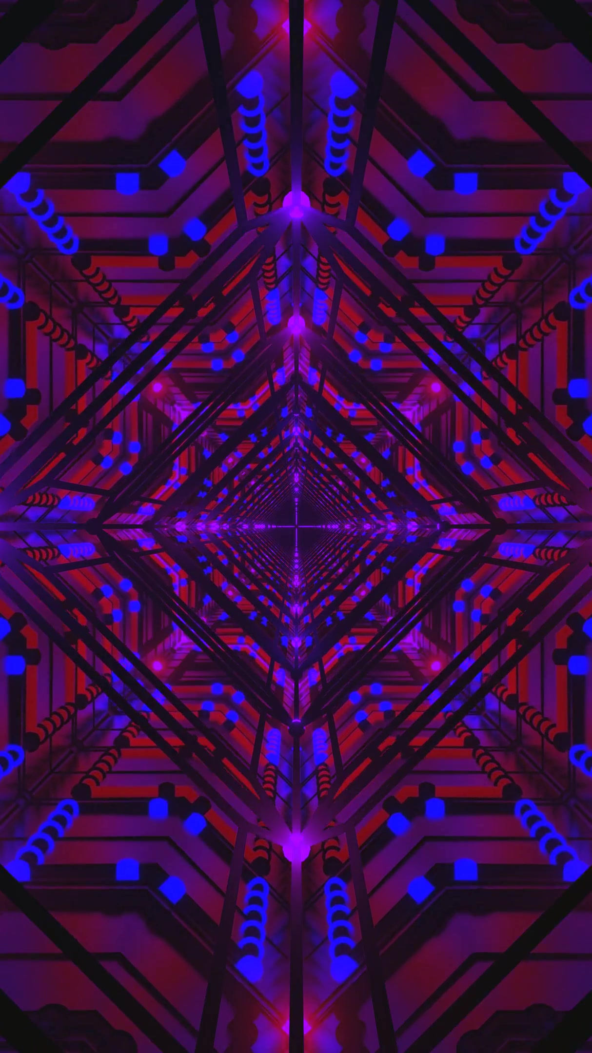 Vibrant tunnel video loop creates a captivating ambiance with sea