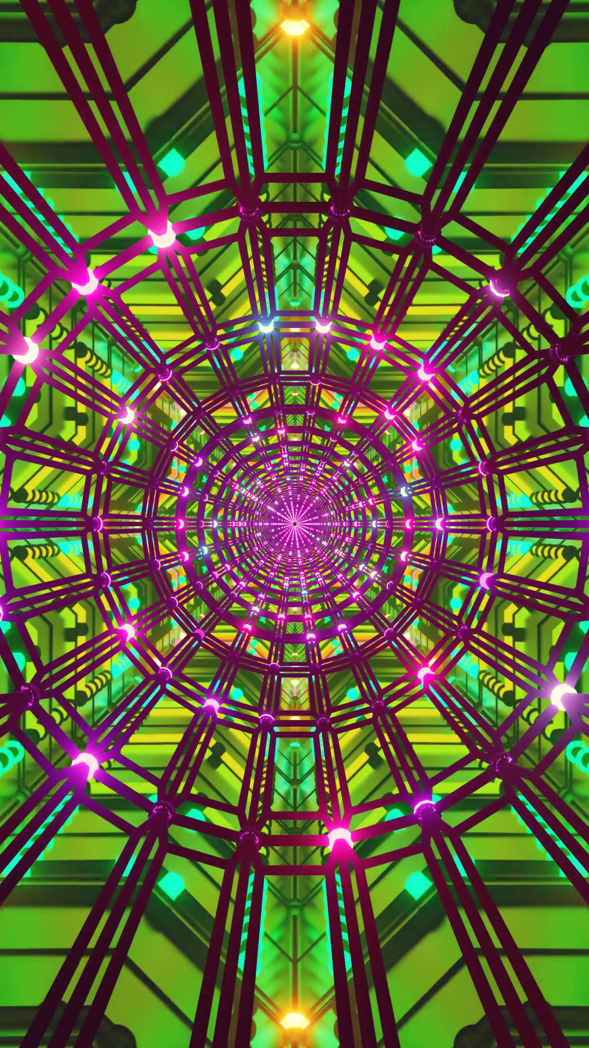 Colorful tunnel video vj loop seamless for dynamic visual display with modern lighting effects