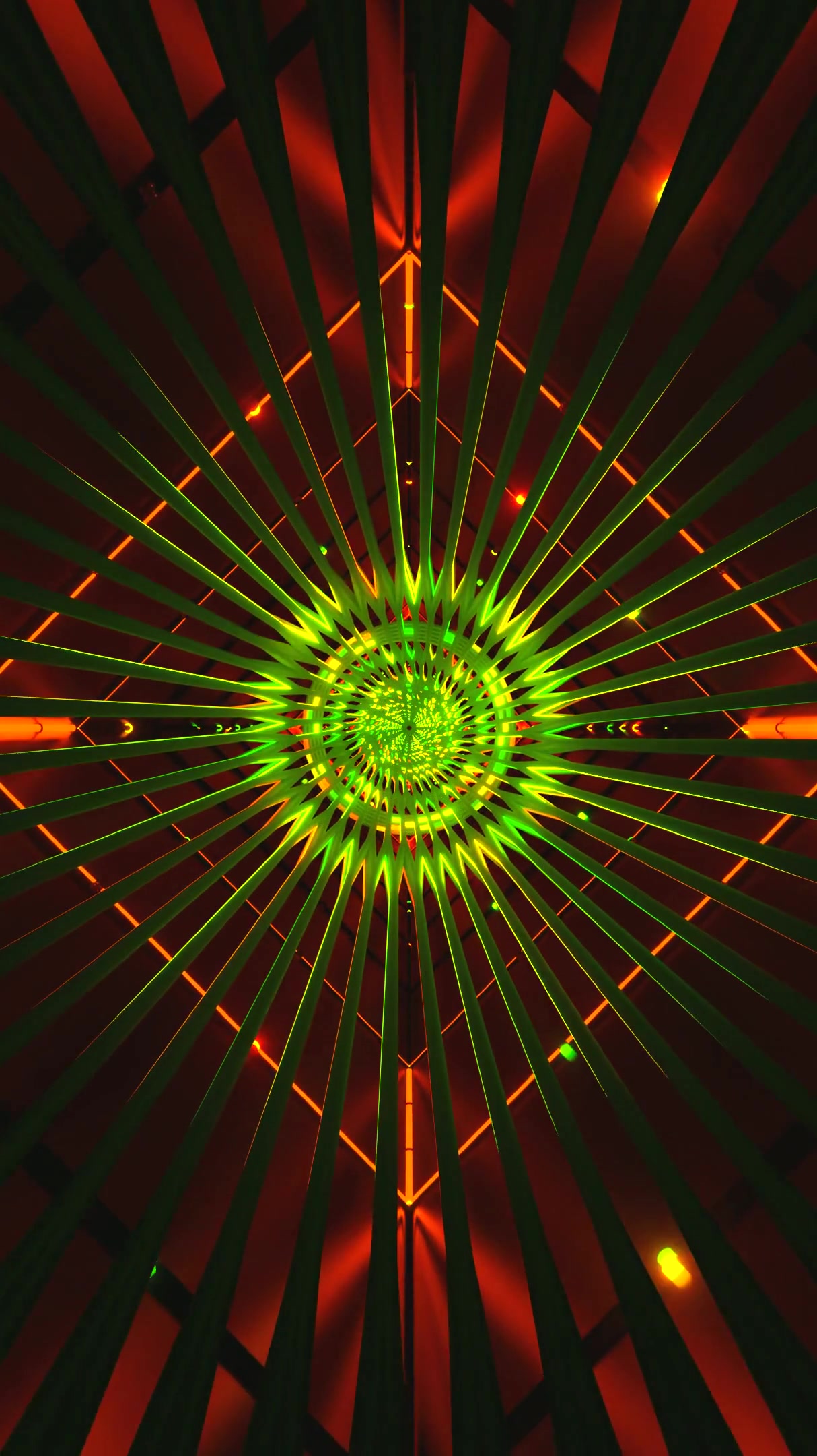 Seamless tunnel video vj loop screensaver with vibrant colors and abstract patterns