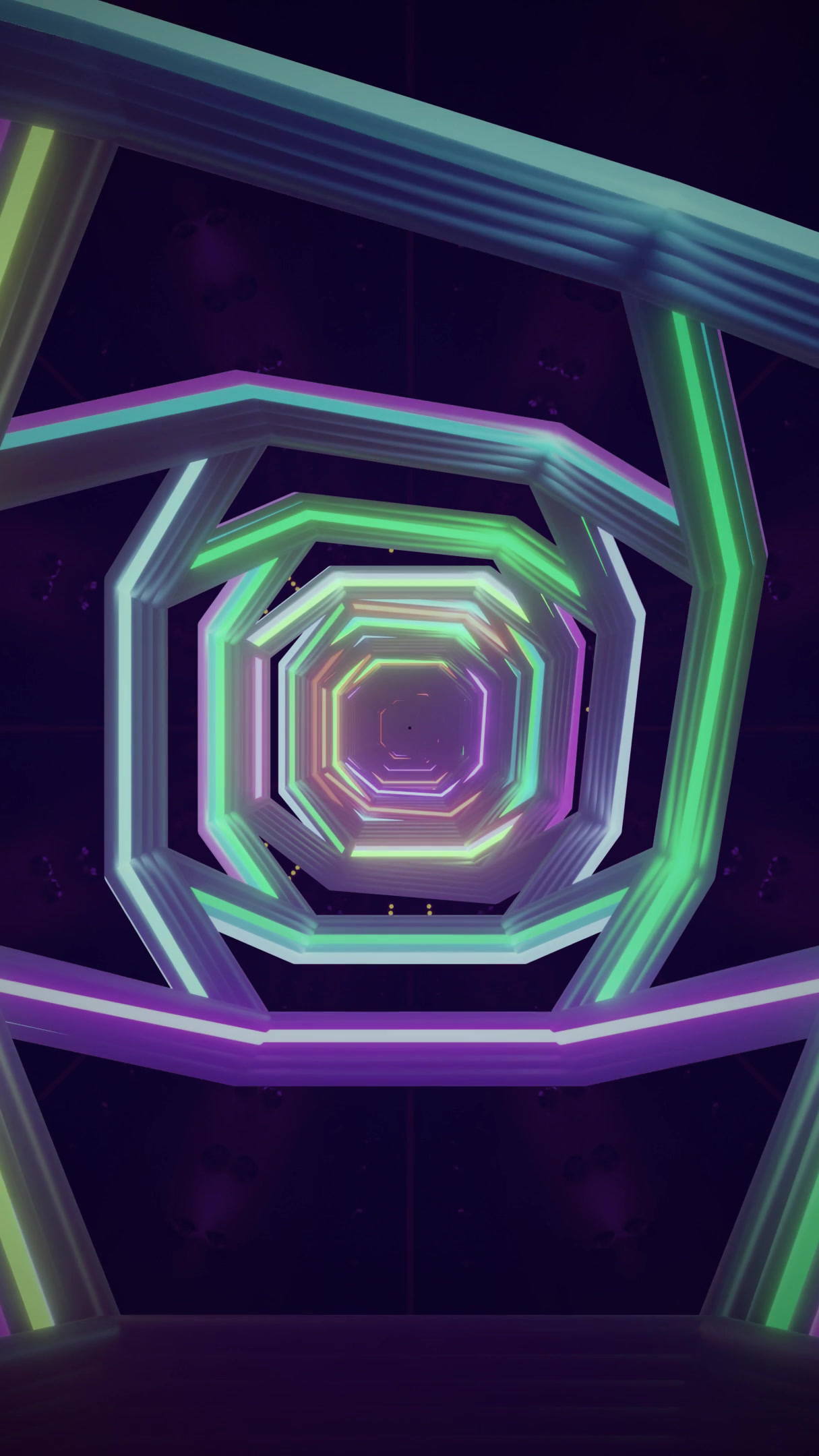 Colorful tunnel video loop creating a captivating visual experience with seamless motion and vibrant patterns