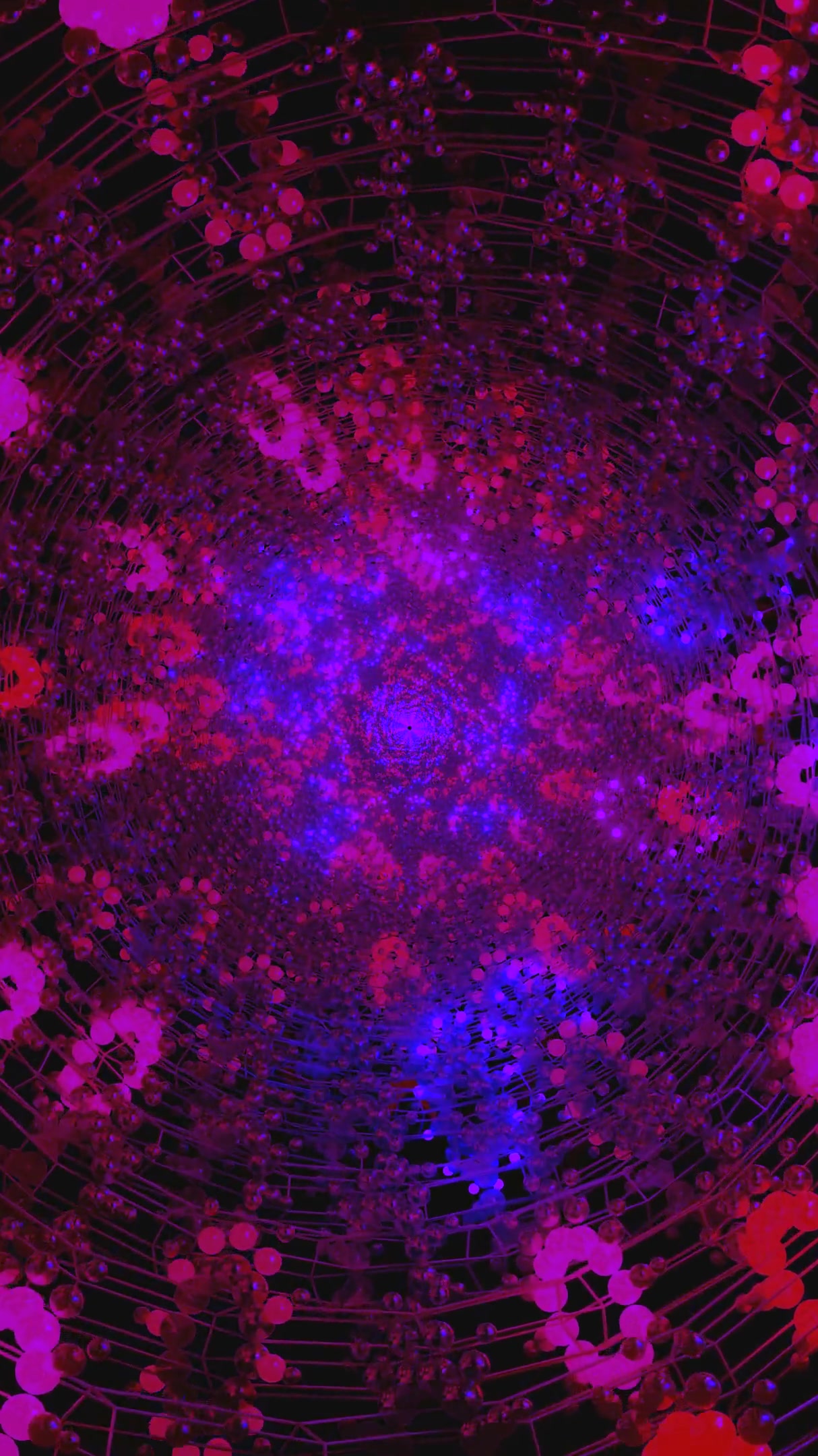 Tunnel video loop creates a mesmerizing visual experience with vibrant colors and seamless transitions in an abstract setting