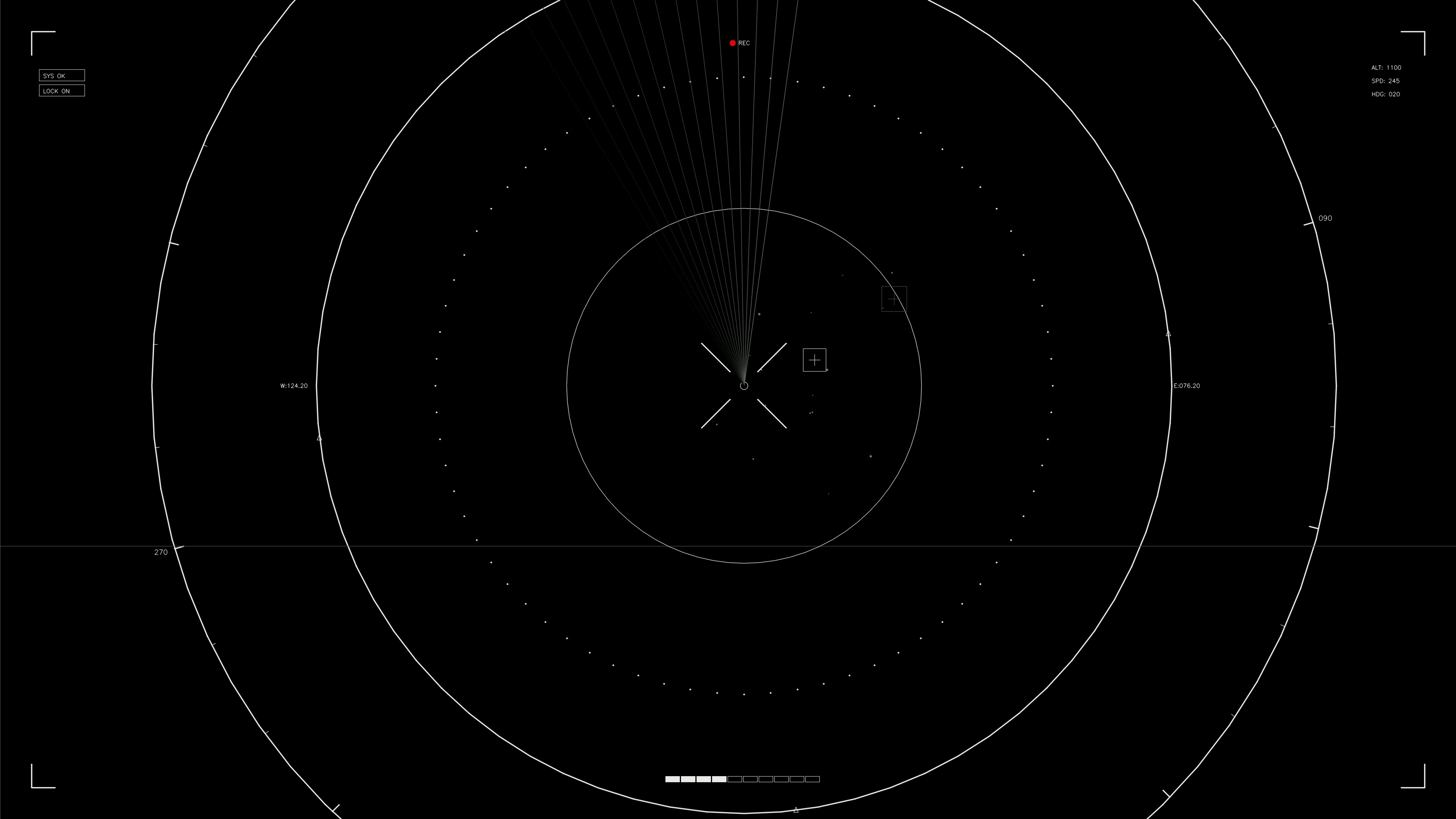 Hud elements animation used for web design and sci-fi video editing in a digital environment with circular radar visuals