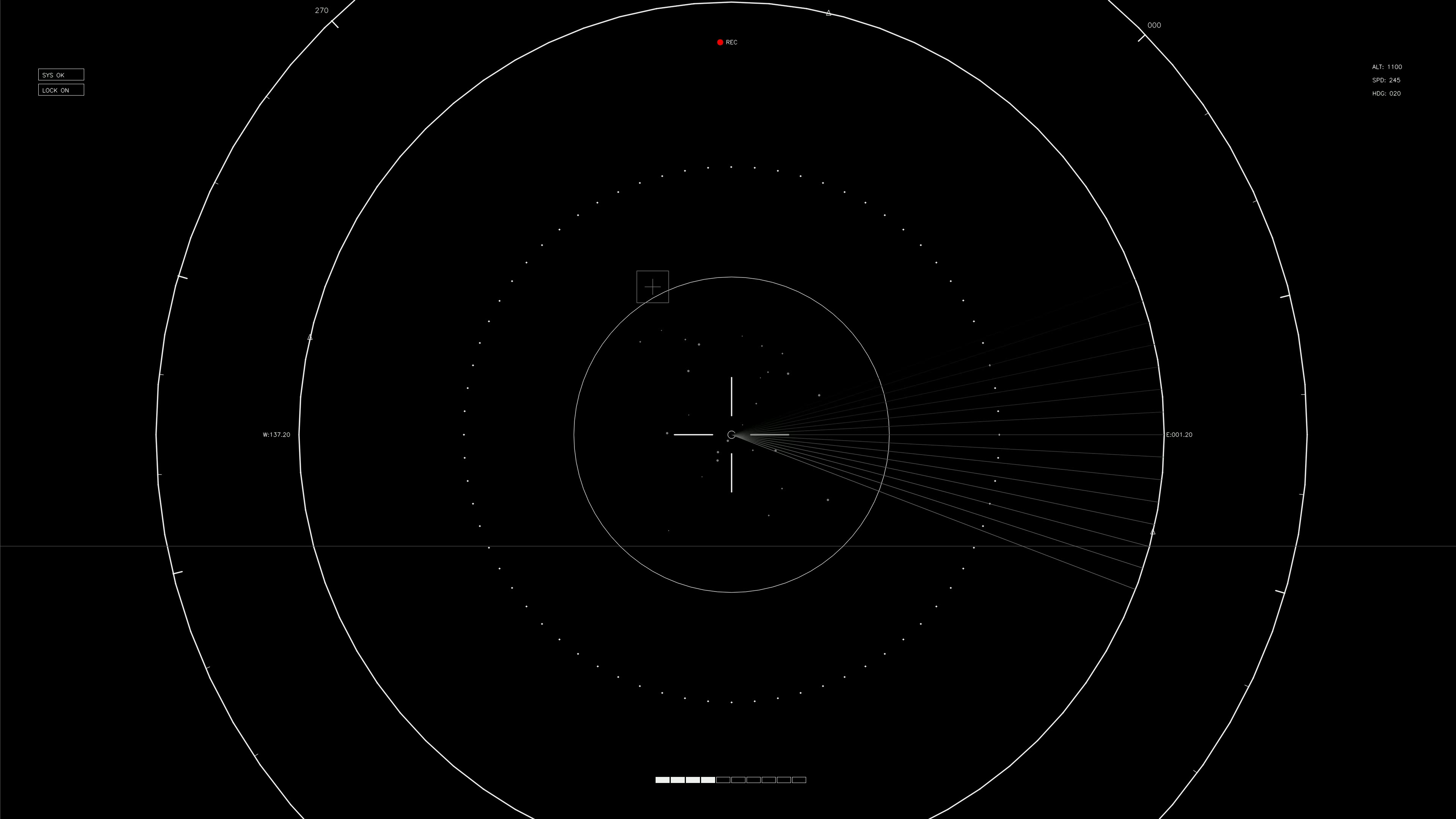 Animation of hud elements for webdesigners and sci-fi video creation in a dark setting