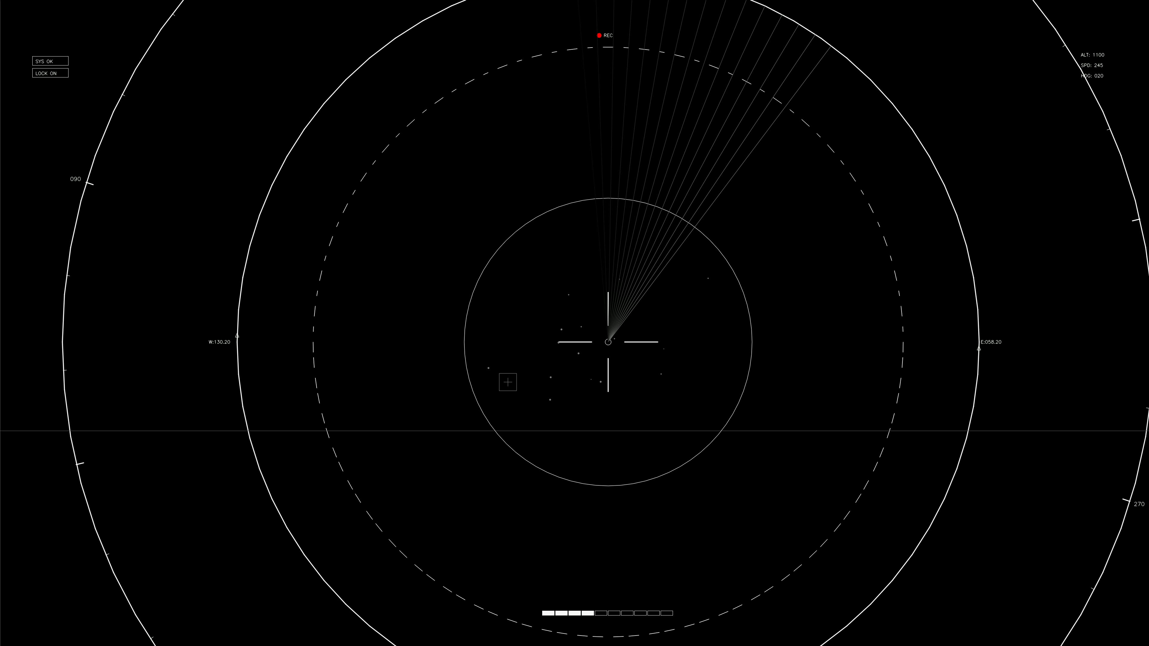 Animation of hud elements for web designer and sci-fi video editor showcasing interactive design and user interface