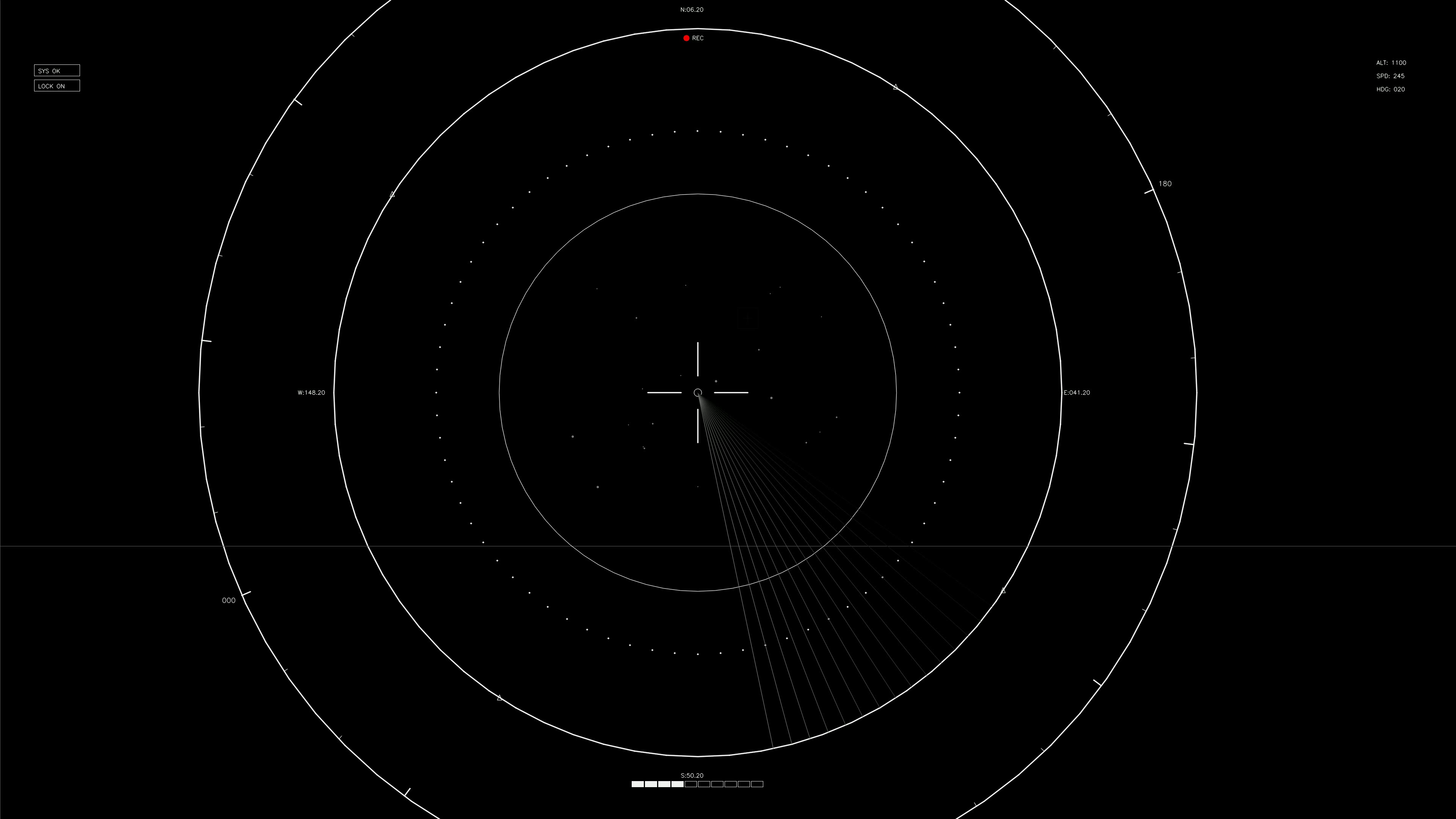 Hud elements animation for web designers and sci-fi video cutters that shows data in a circular radar display format for enhanced visual effects