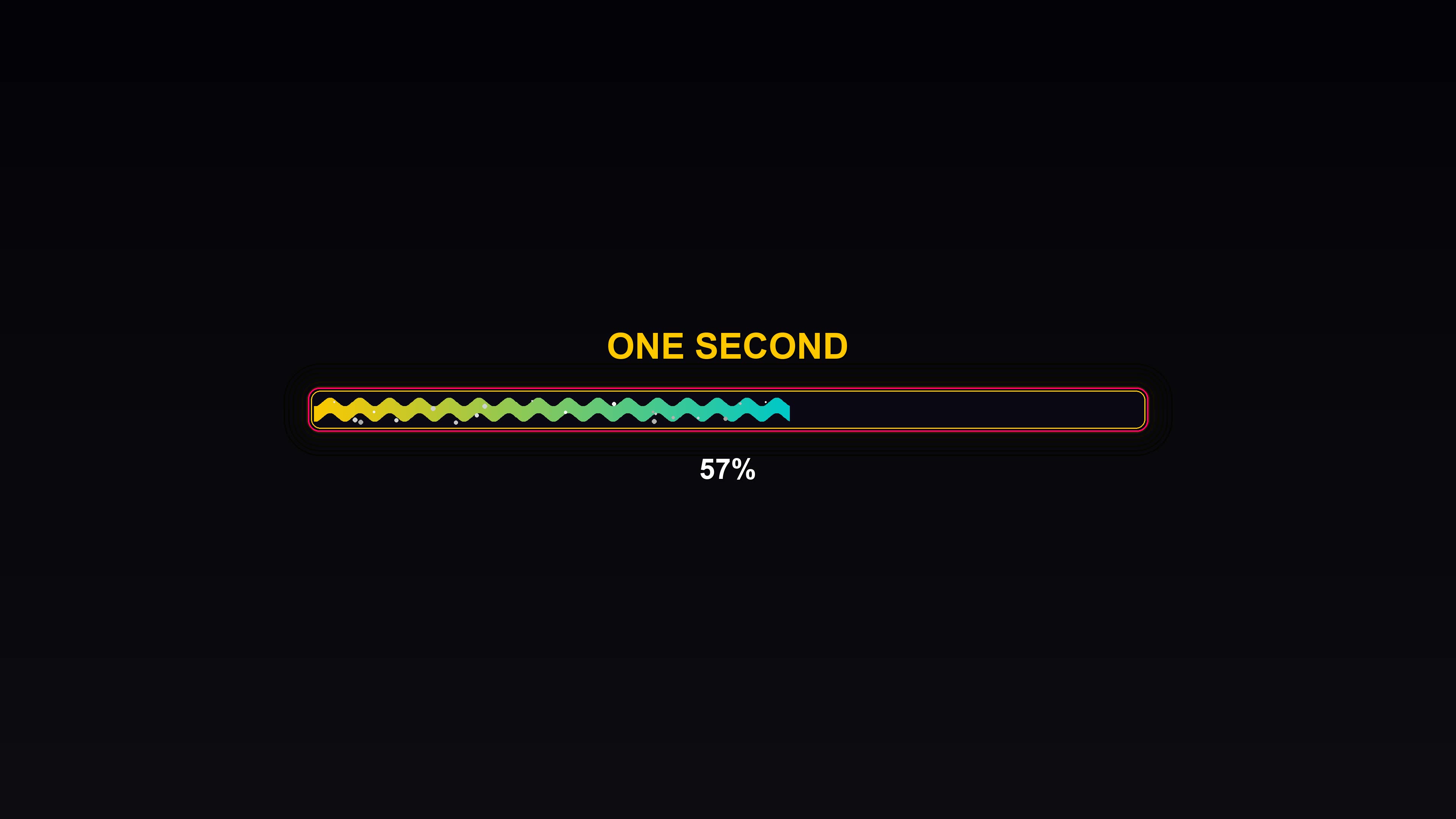 Progressbar animation shows vibrant colors and smooth transitions while indicating the passage of time and completion percentage