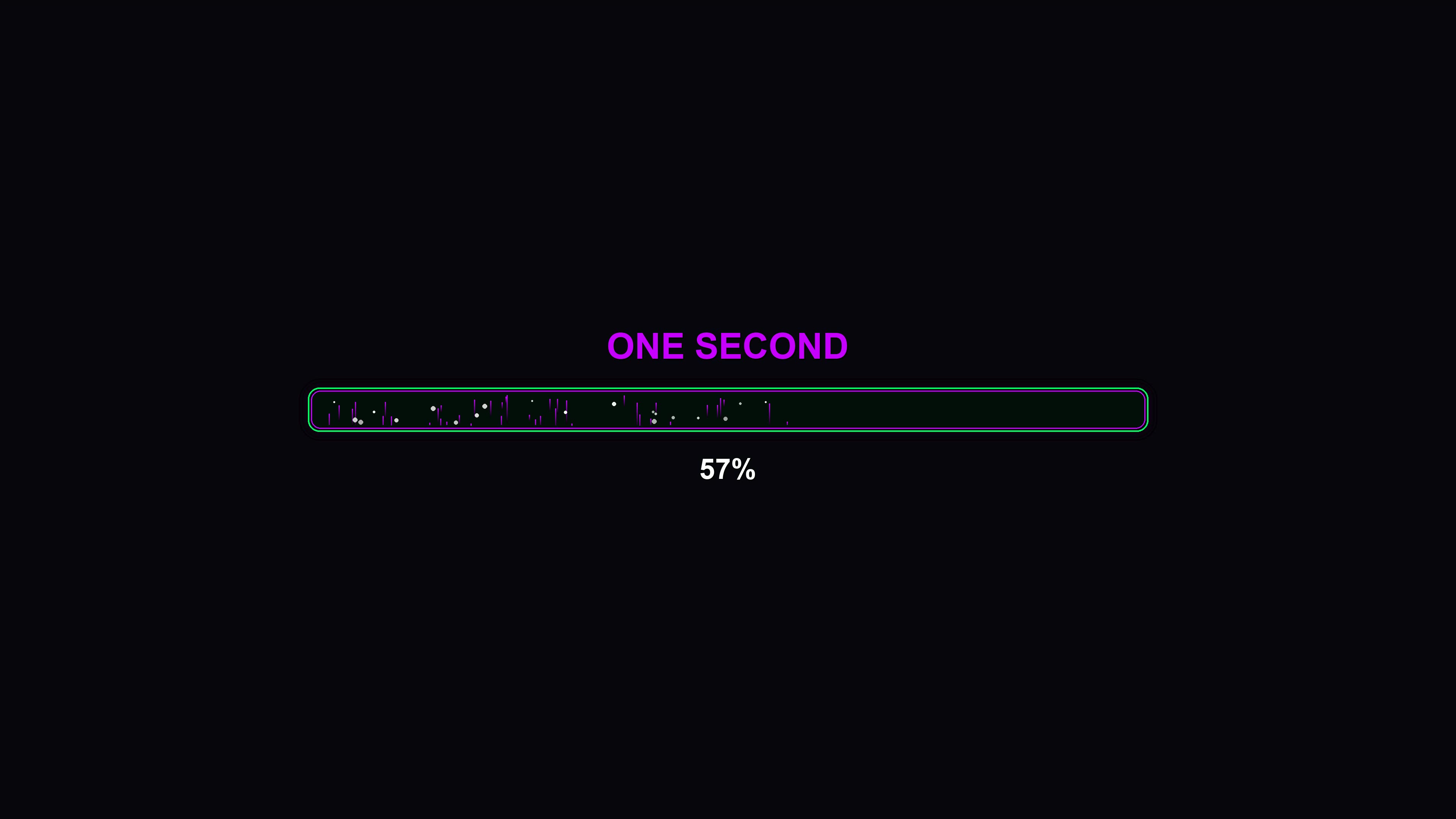 Stylish modern progressbar animation with bright colors moving smoothly across a dark background