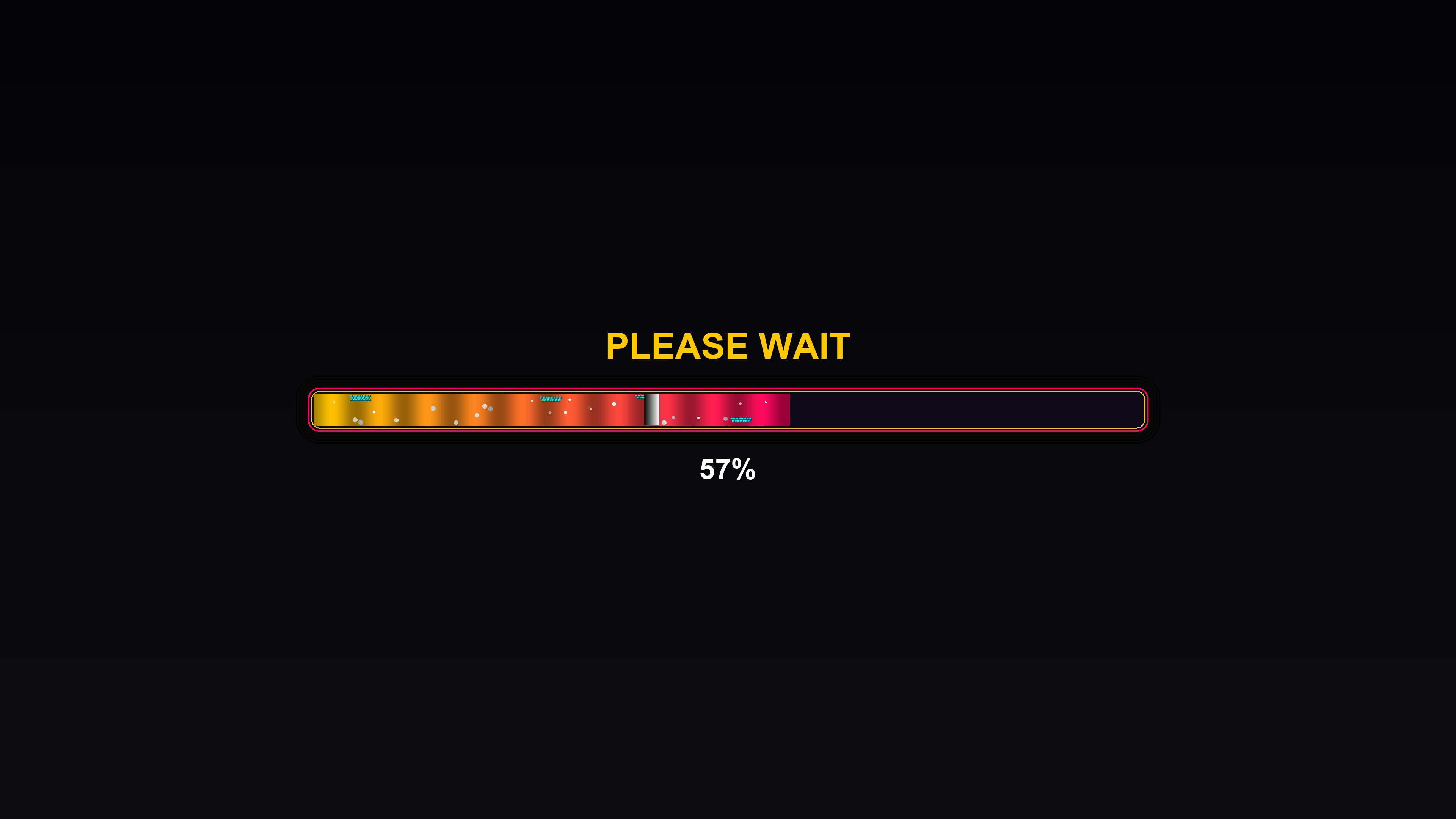 Modern progressbar animation shows vibrant colors and completion status with smooth transition and clear graphics