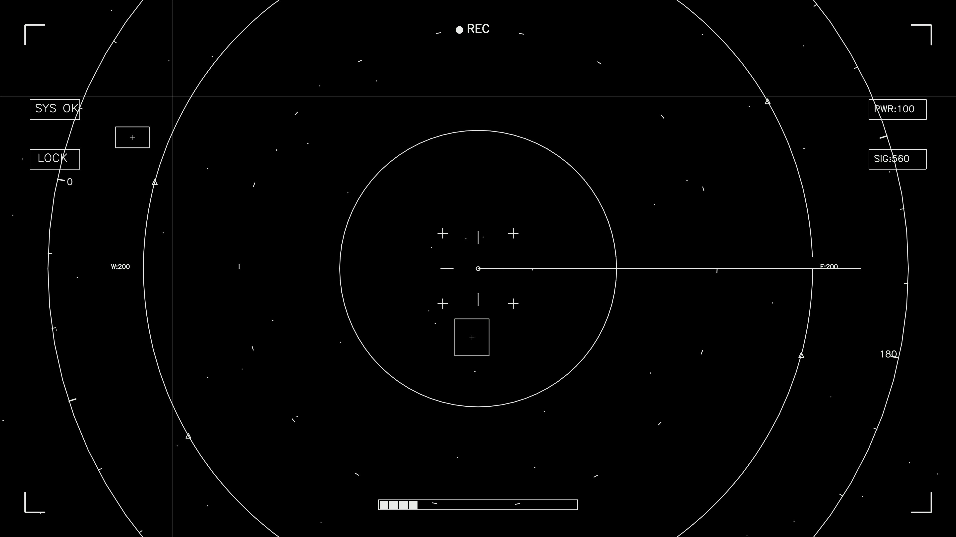 Hud elements animation for webdesigner and sci-fi video cutter focused on details and functions in a digital environment