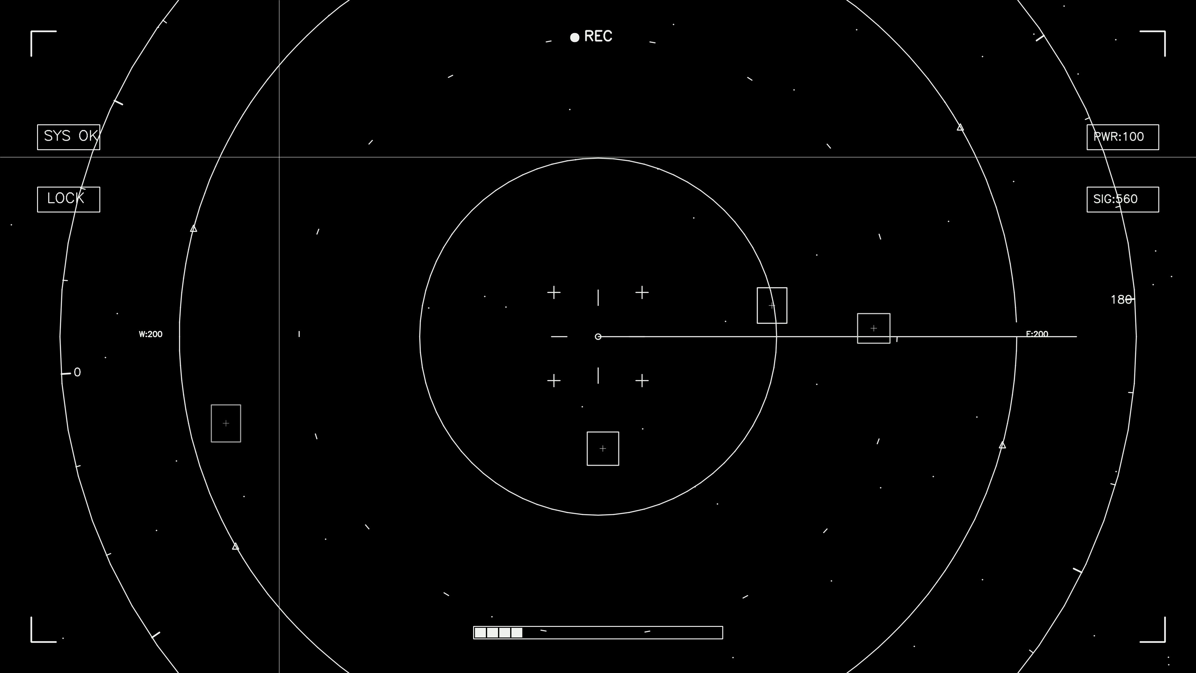 Hud elements animation for web designers and video editors involved in creating sci-fi content for various projects