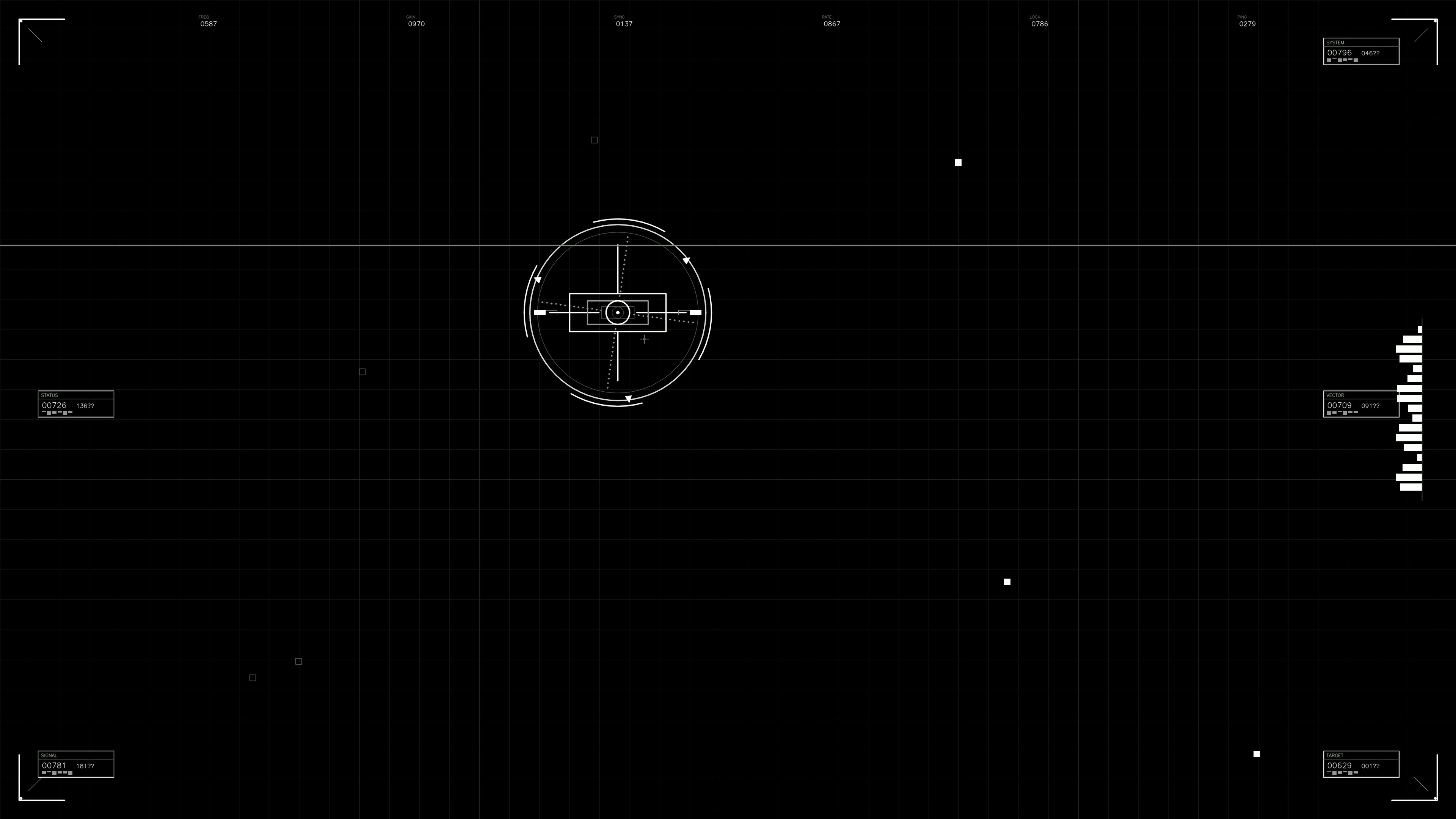 Military gui war stock footage hud animation for science fiction production in digital format