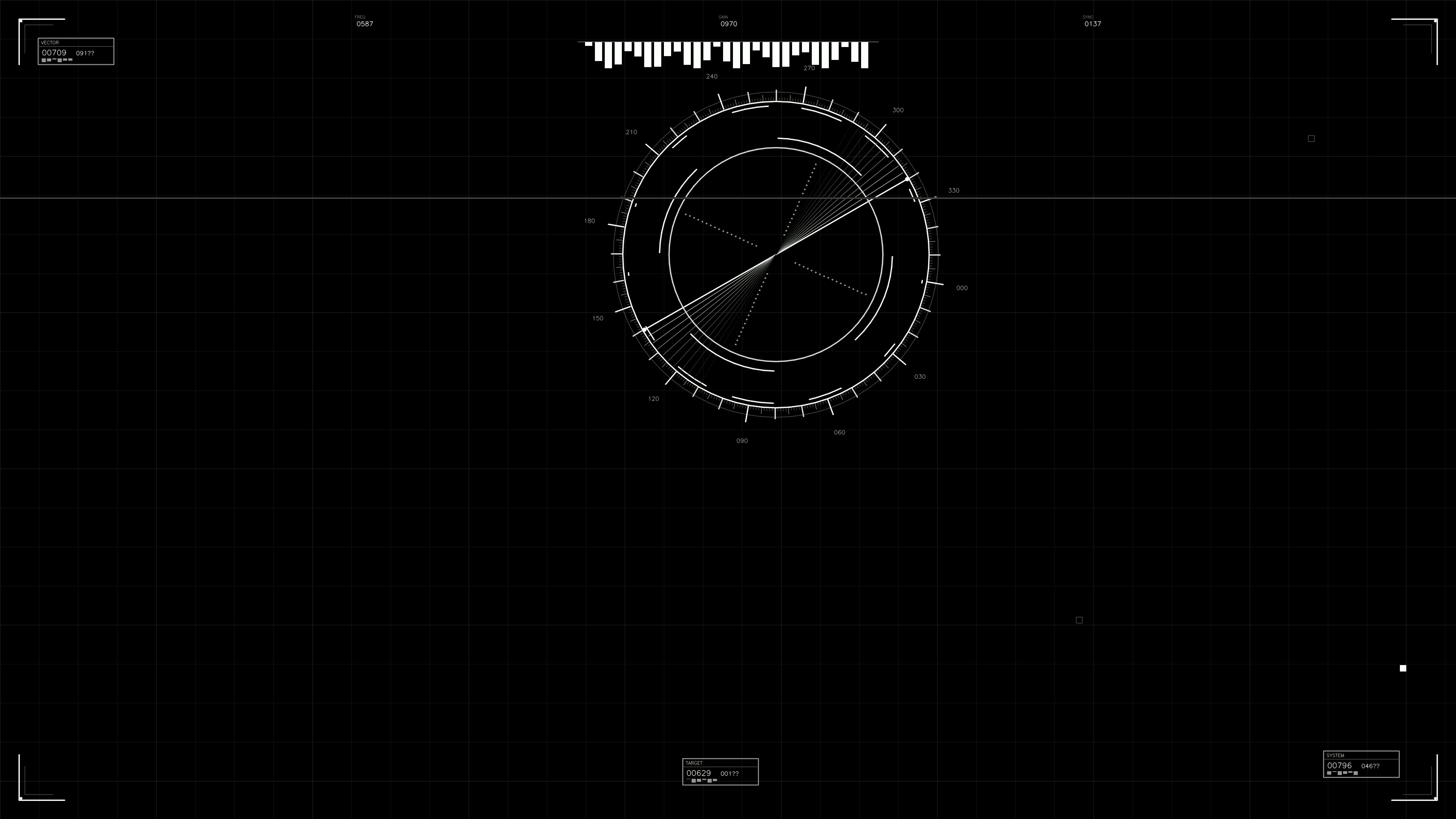 Military gui war stock footage hud animation for science fiction production featuring high tech interface and radar details