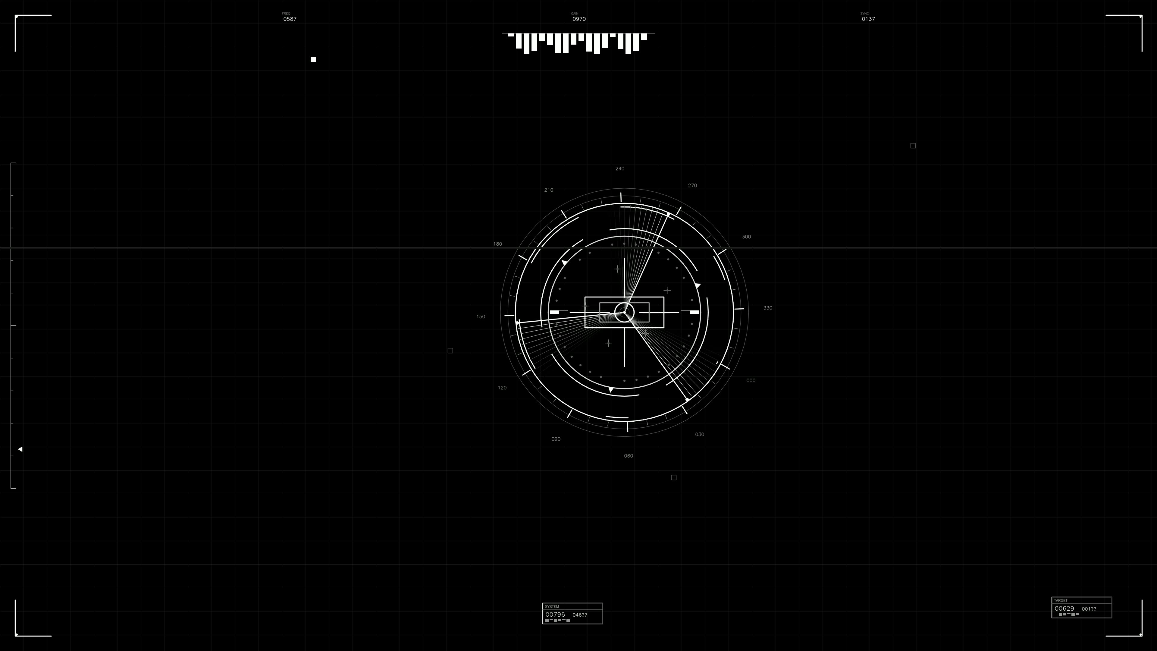 Military gui war stock footage hud animation for science fiction production with high-tech display and targeting features in a dark interface