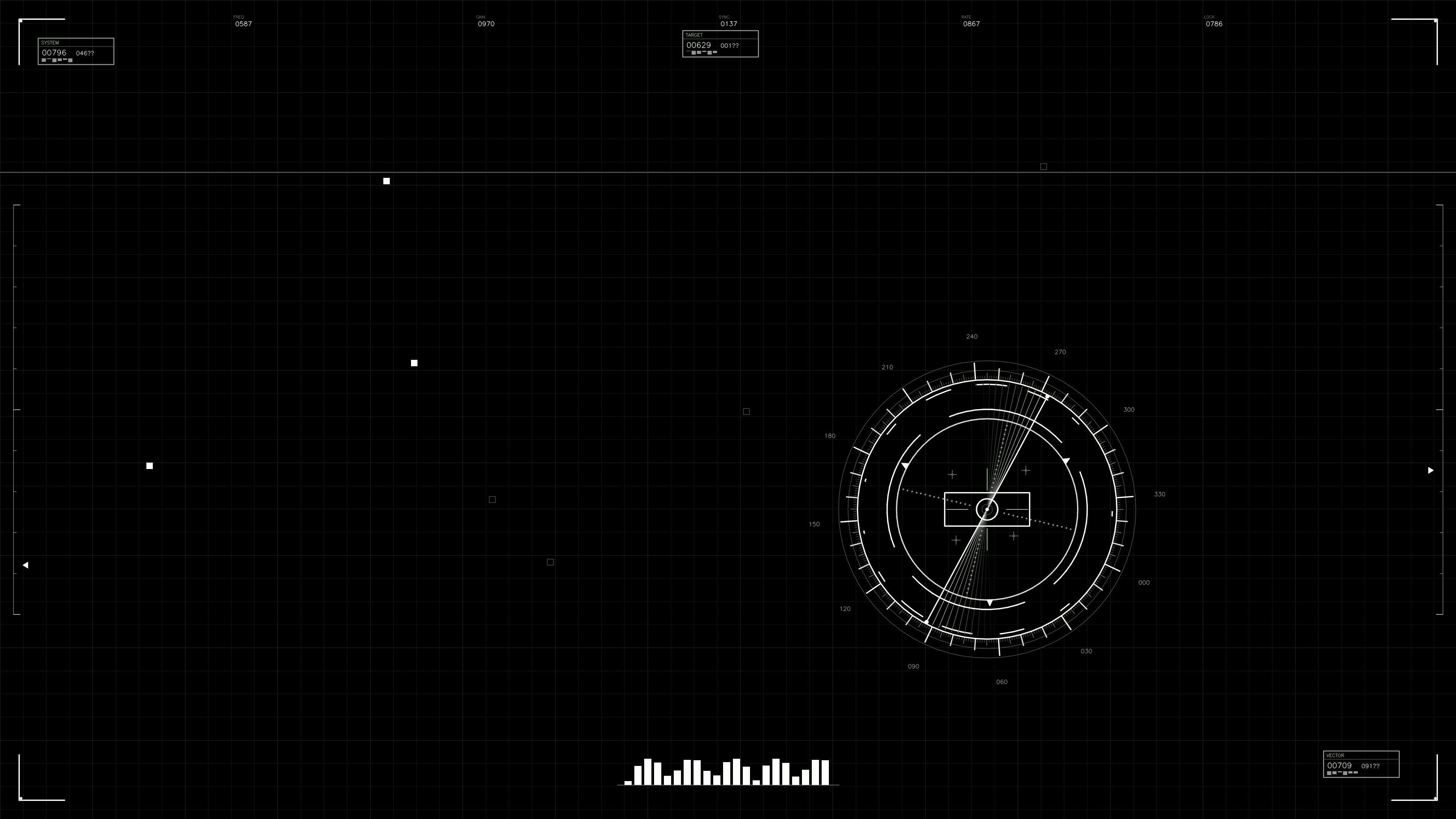 Military gui war stock footage with hud animation for science fiction production in dark setting for futuristic visuals and design