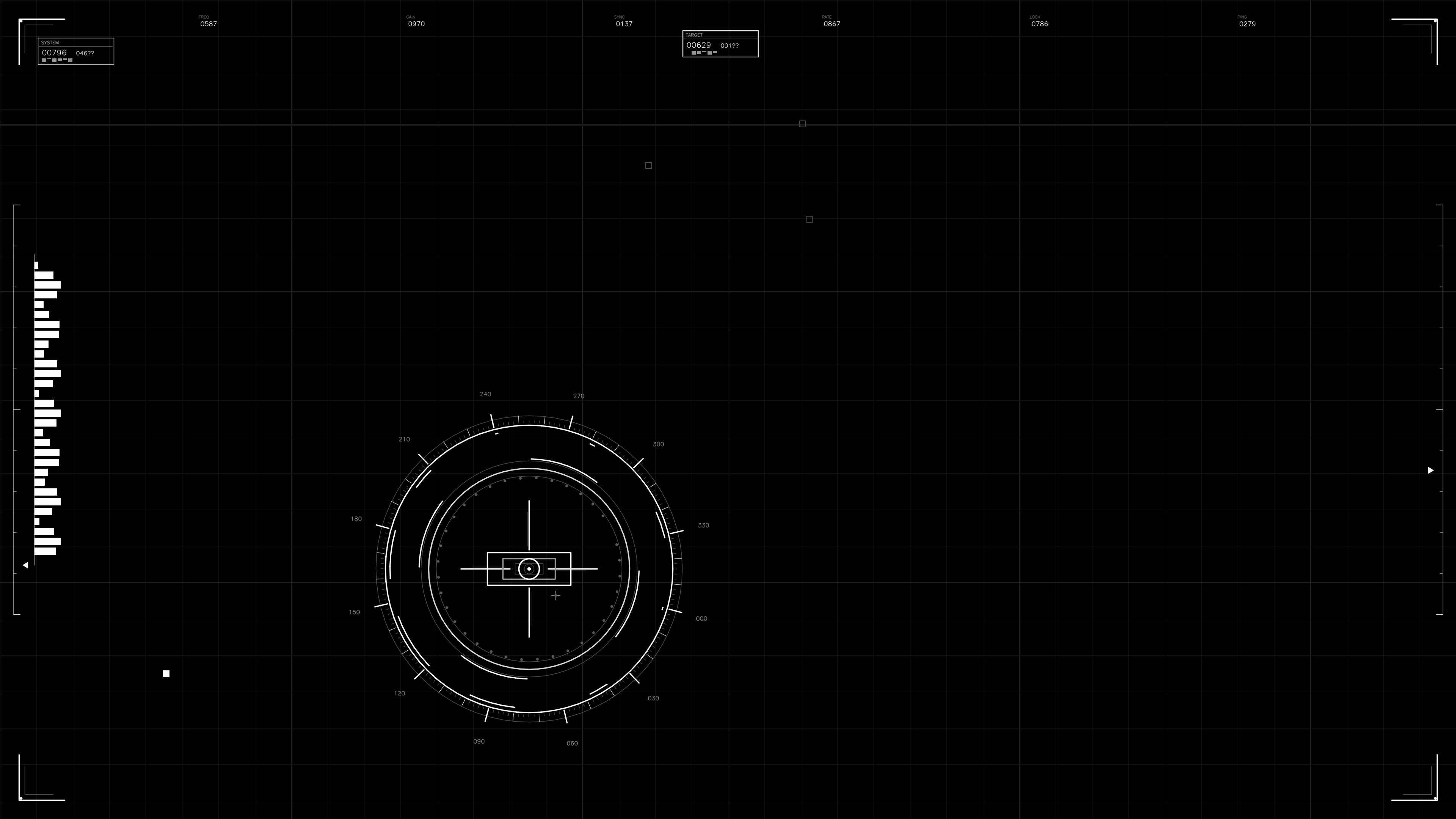 Military gui war stock footage hud animation for science fiction production in digital environment