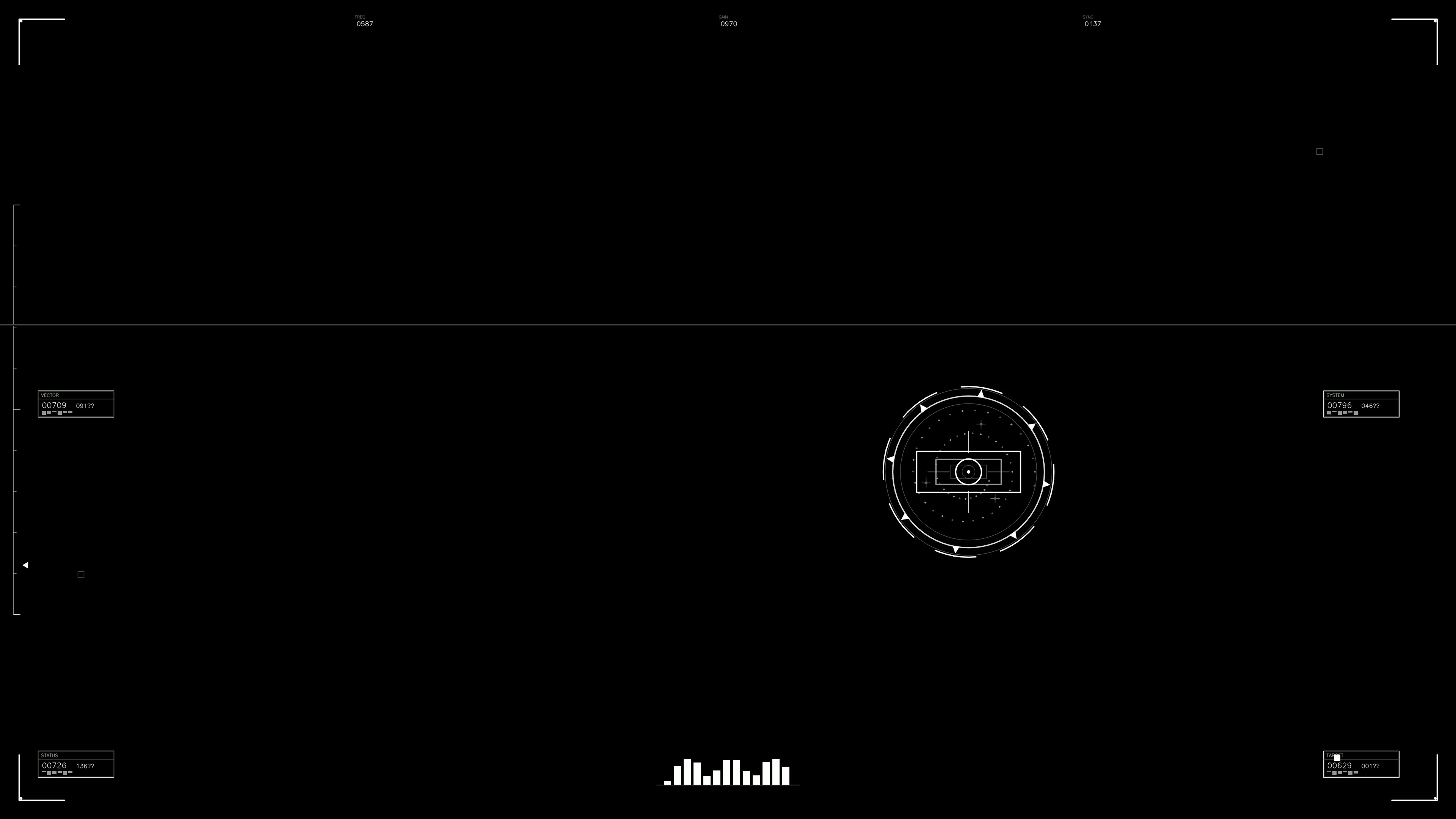 Military user interface for war stock footage with HUD animation for science fiction video production