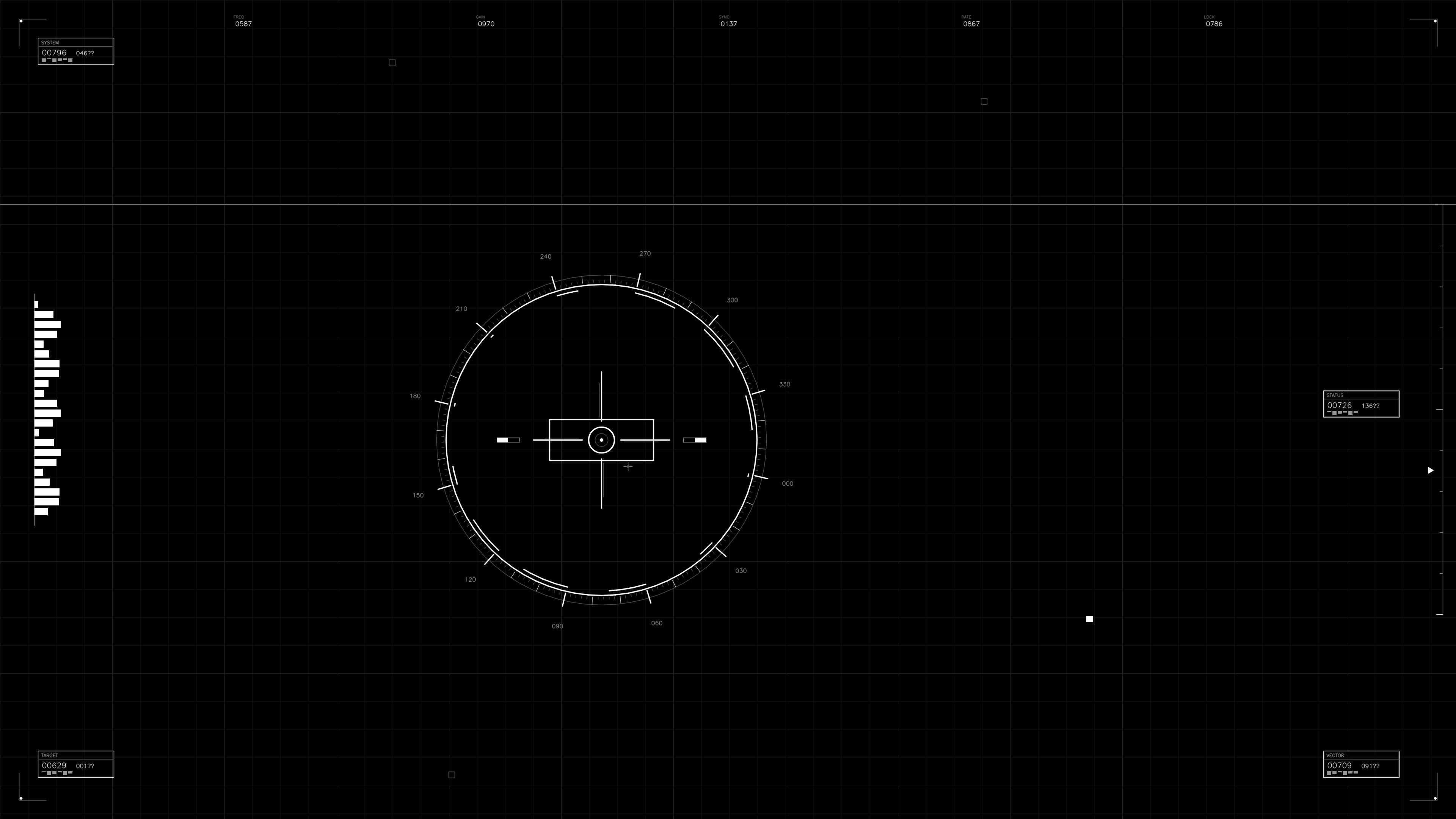 Military GUI war stock footage HUD animation for science fiction production with detailed graphics and navigation elements