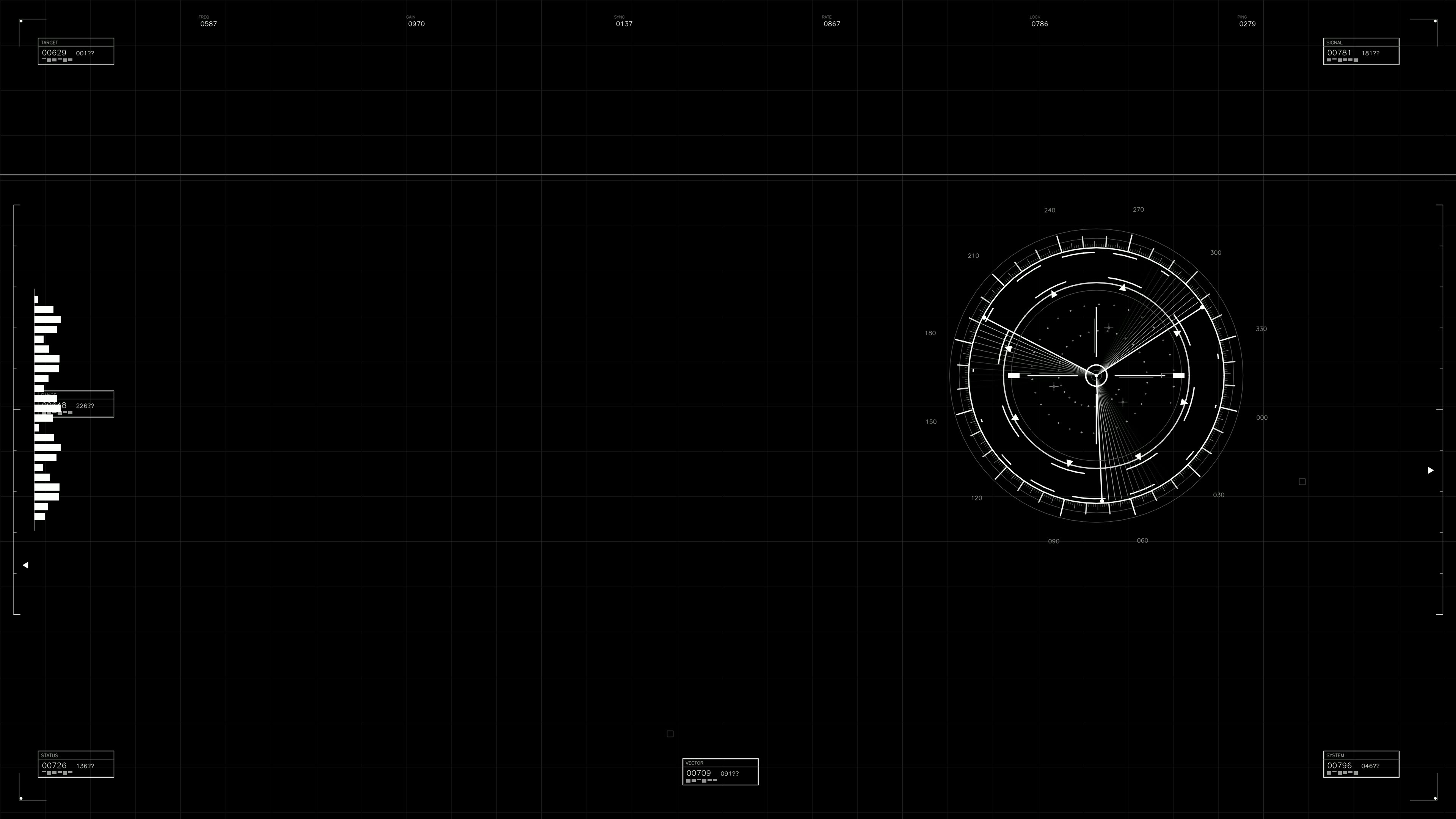 Military gui war stock footage hud animation for science fiction production featuring a digital interface with radar display