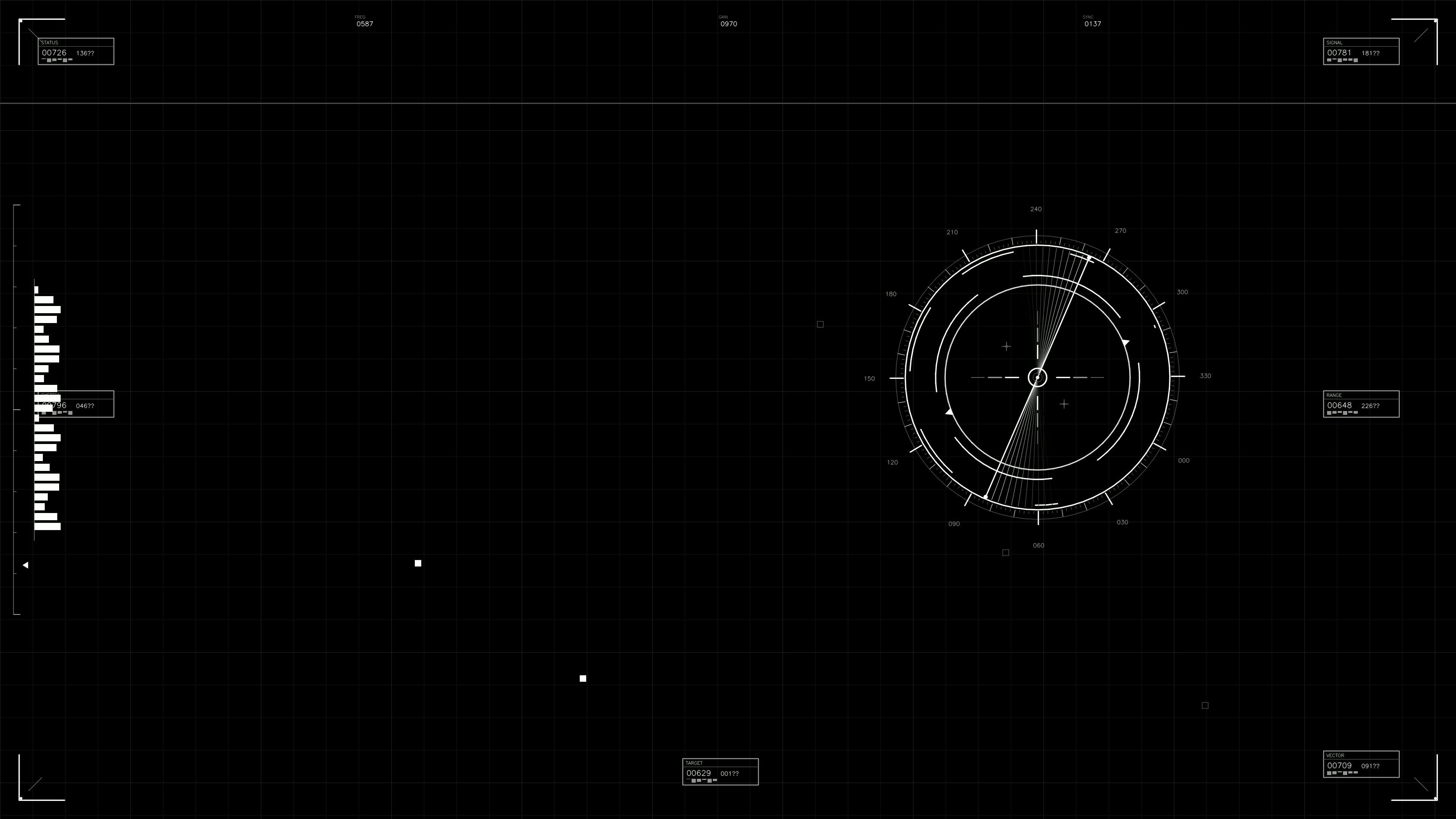 Military gui war stock footage hud animation for science fiction production in dark settings with focus on graphics and details