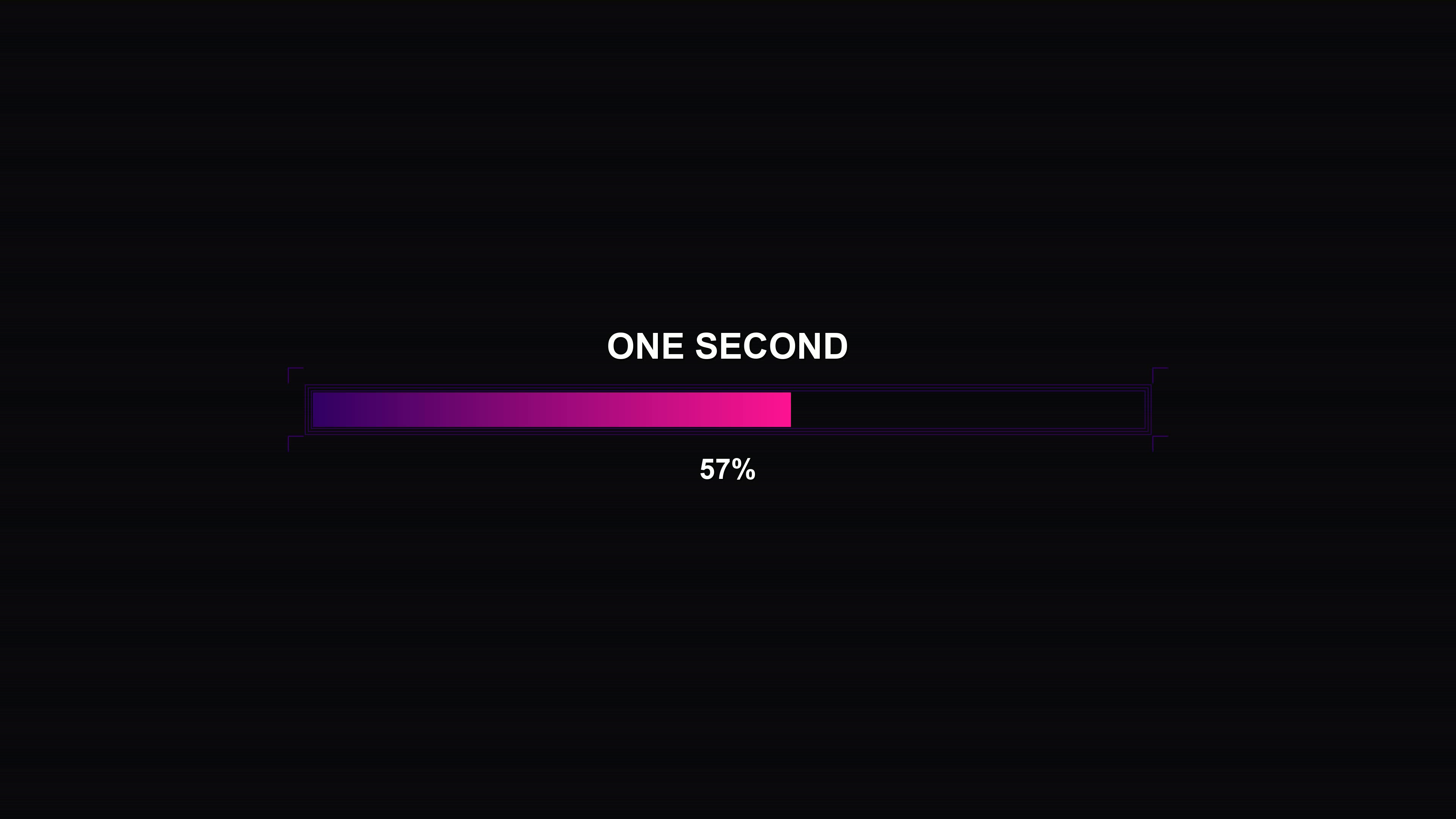Progress bar animation for loading in science fiction settings during video playback at an unknown location and time