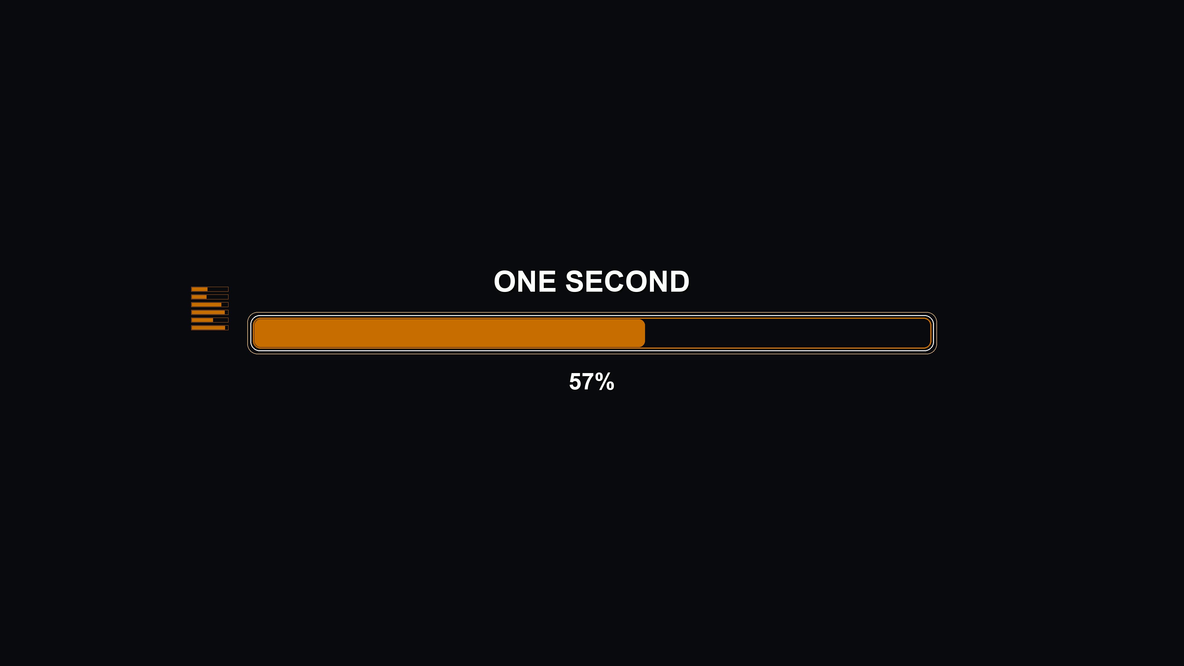 Progress bar animation for science fiction settings in a loading screen scenario