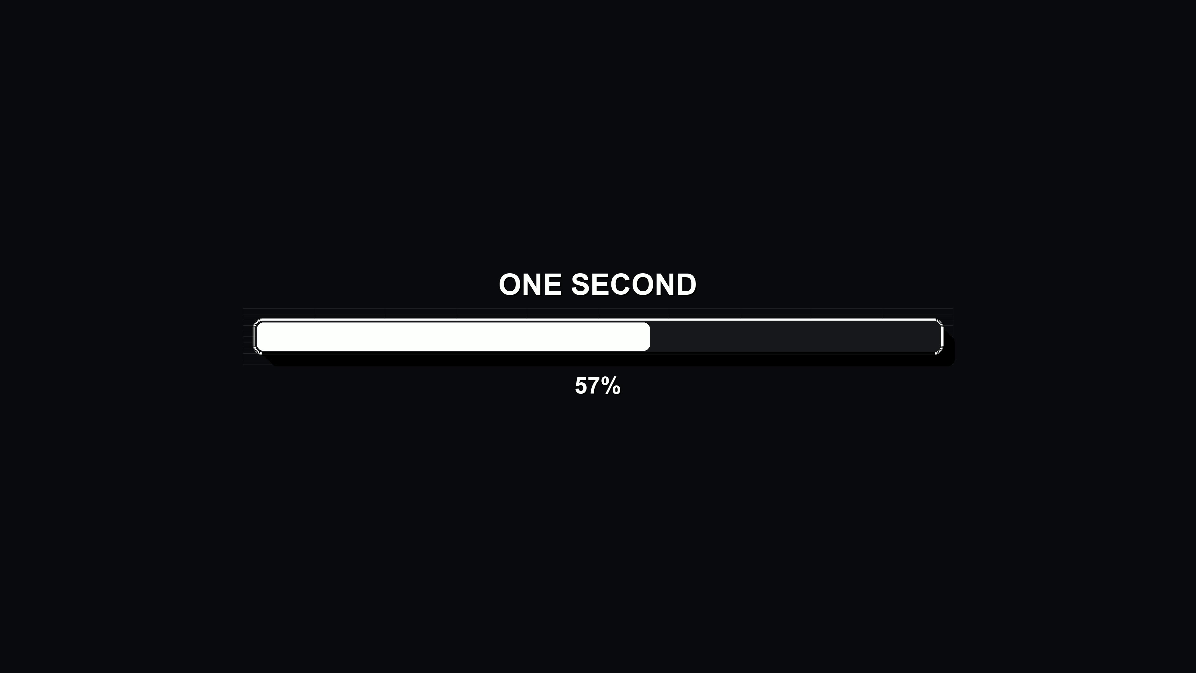 Progress bar animation shows loading status for a science fiction interface in a digital display environment