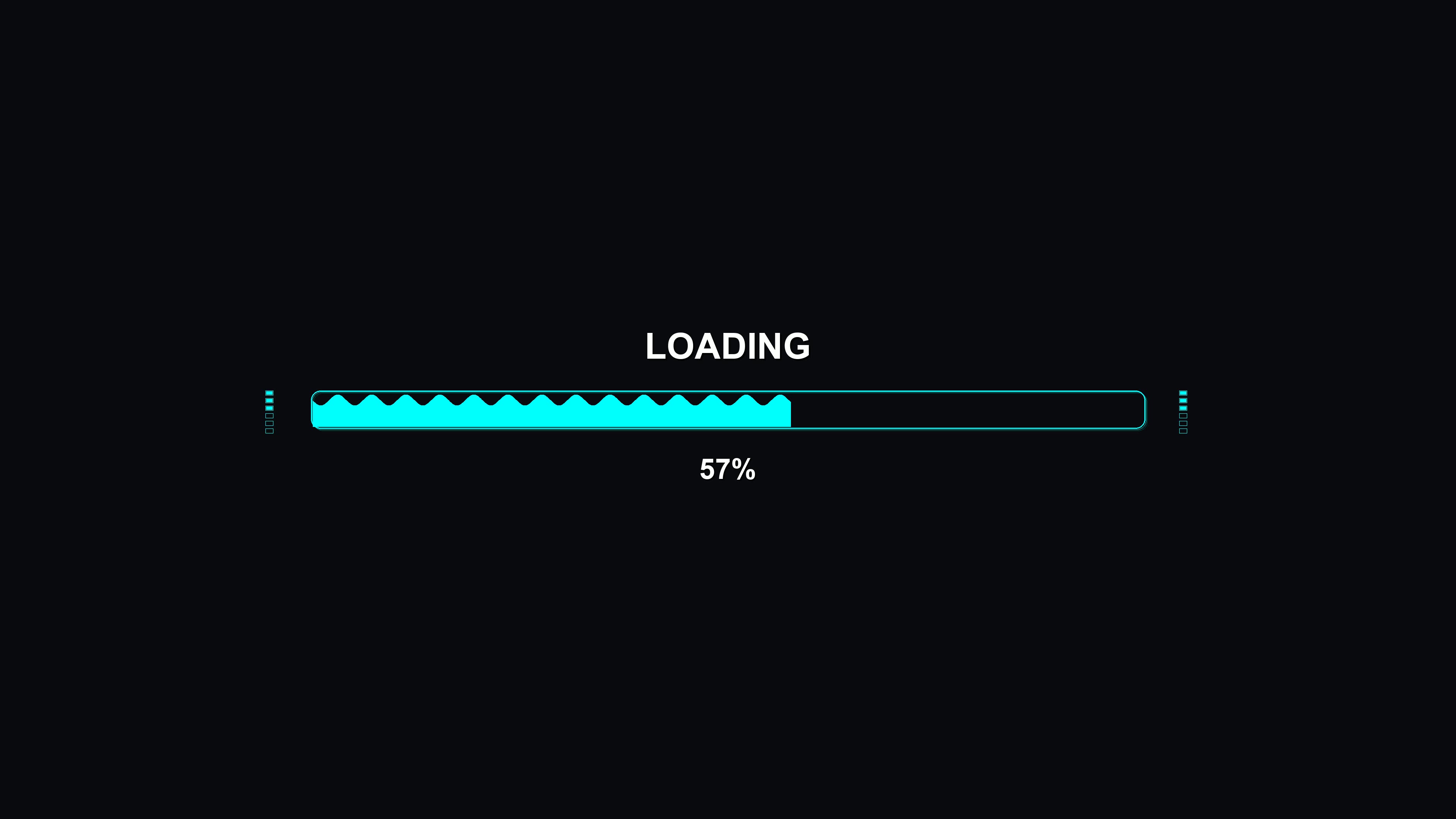 Progress bar animation for science fiction settings shows cool loading effect during various tasks and operations