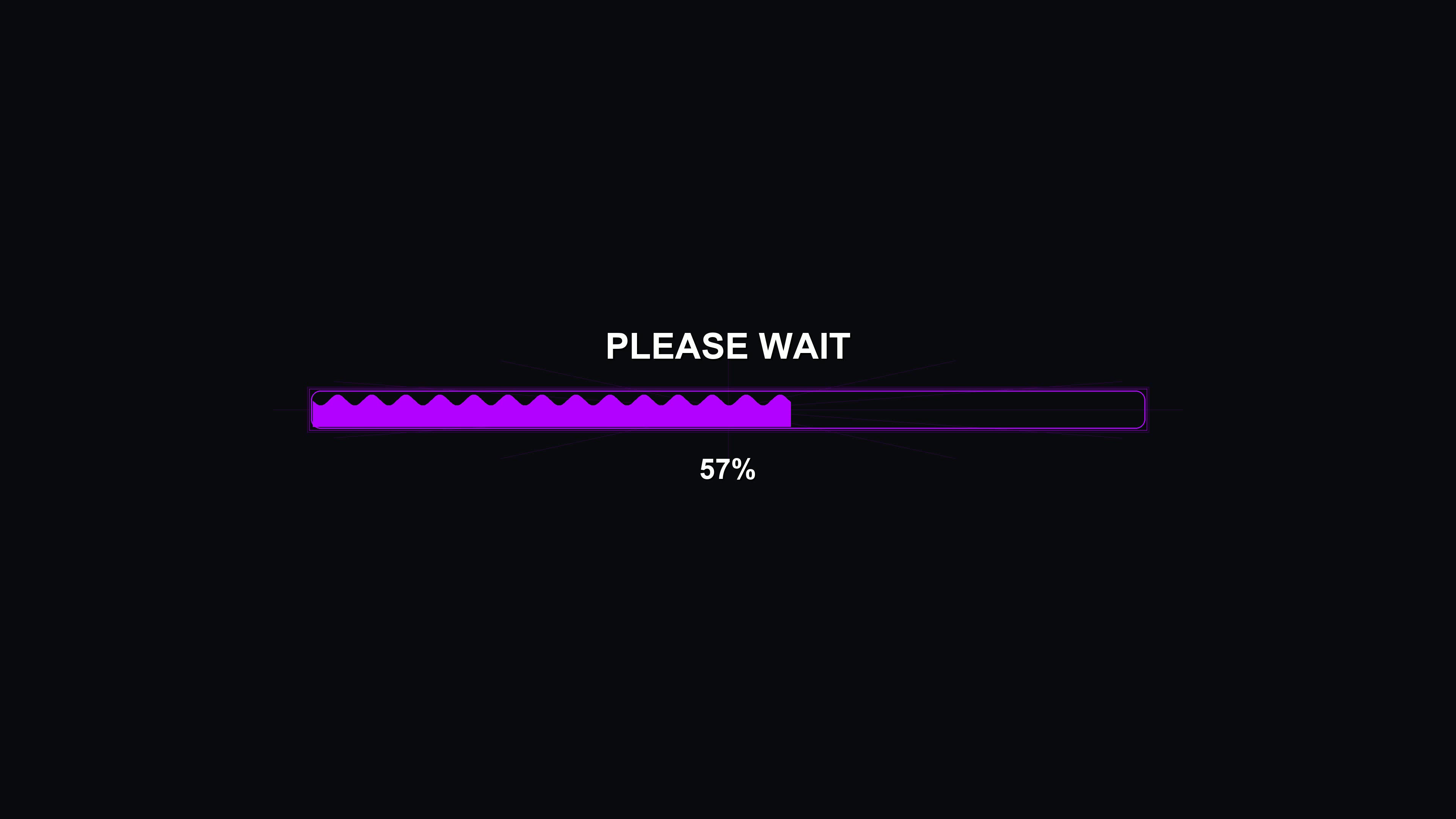 Science fiction loading bar animation showing progress in a futuristic setting with a simple user experience interface