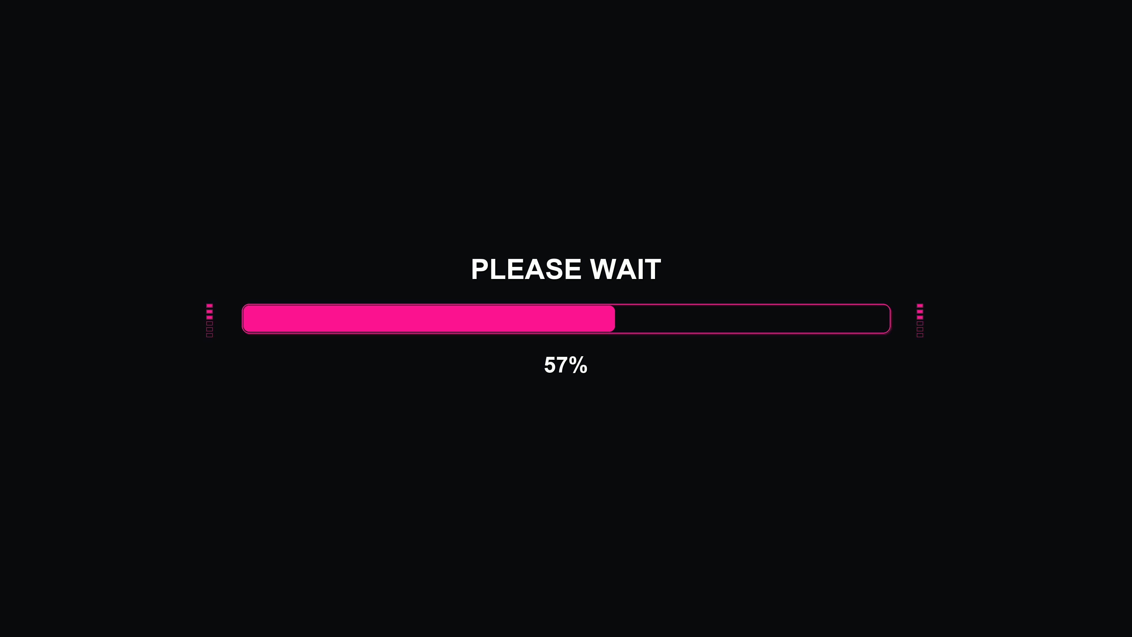 Progress bar animation shows loading state in science fiction style with clear visuals for user interface applications in digital environments