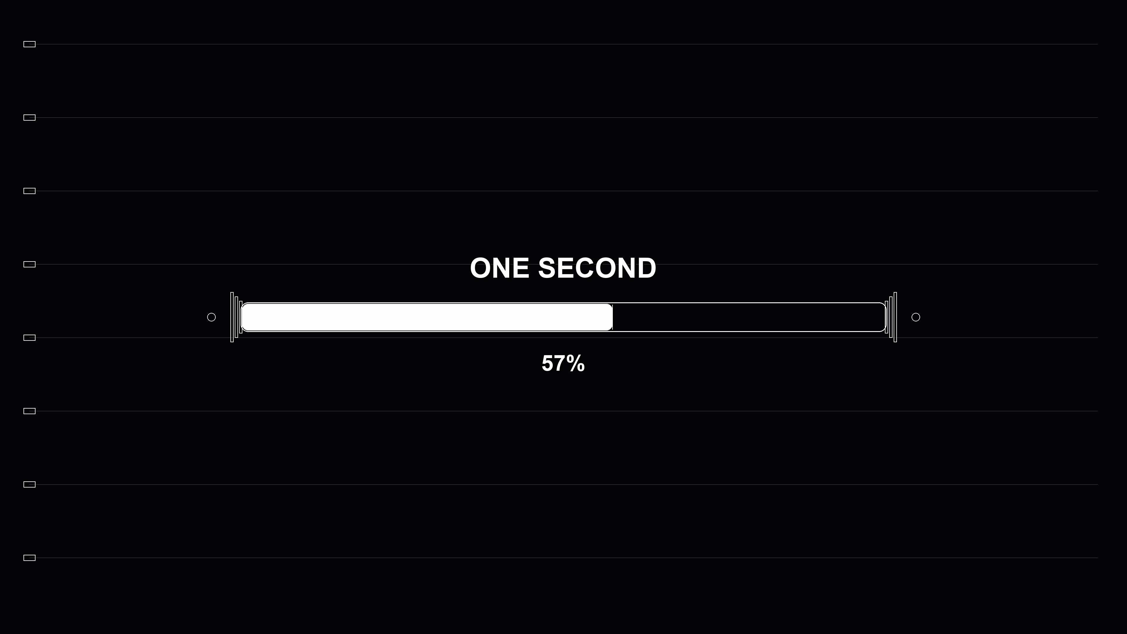Progress bar animation displaying loading status in a science fiction environment with a simple design