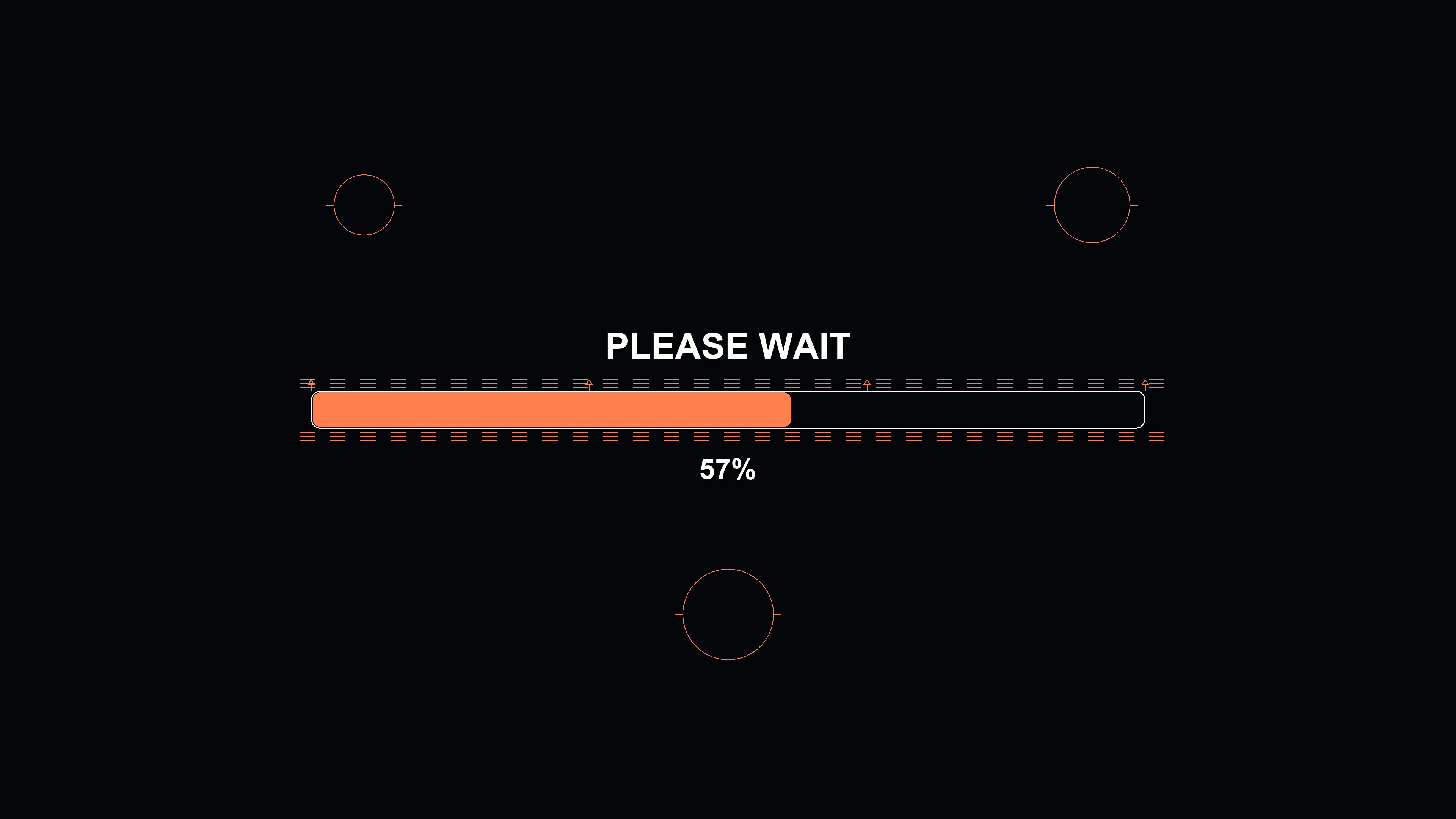Cool progress bar animation showing loading status in a dark science fiction interface setting