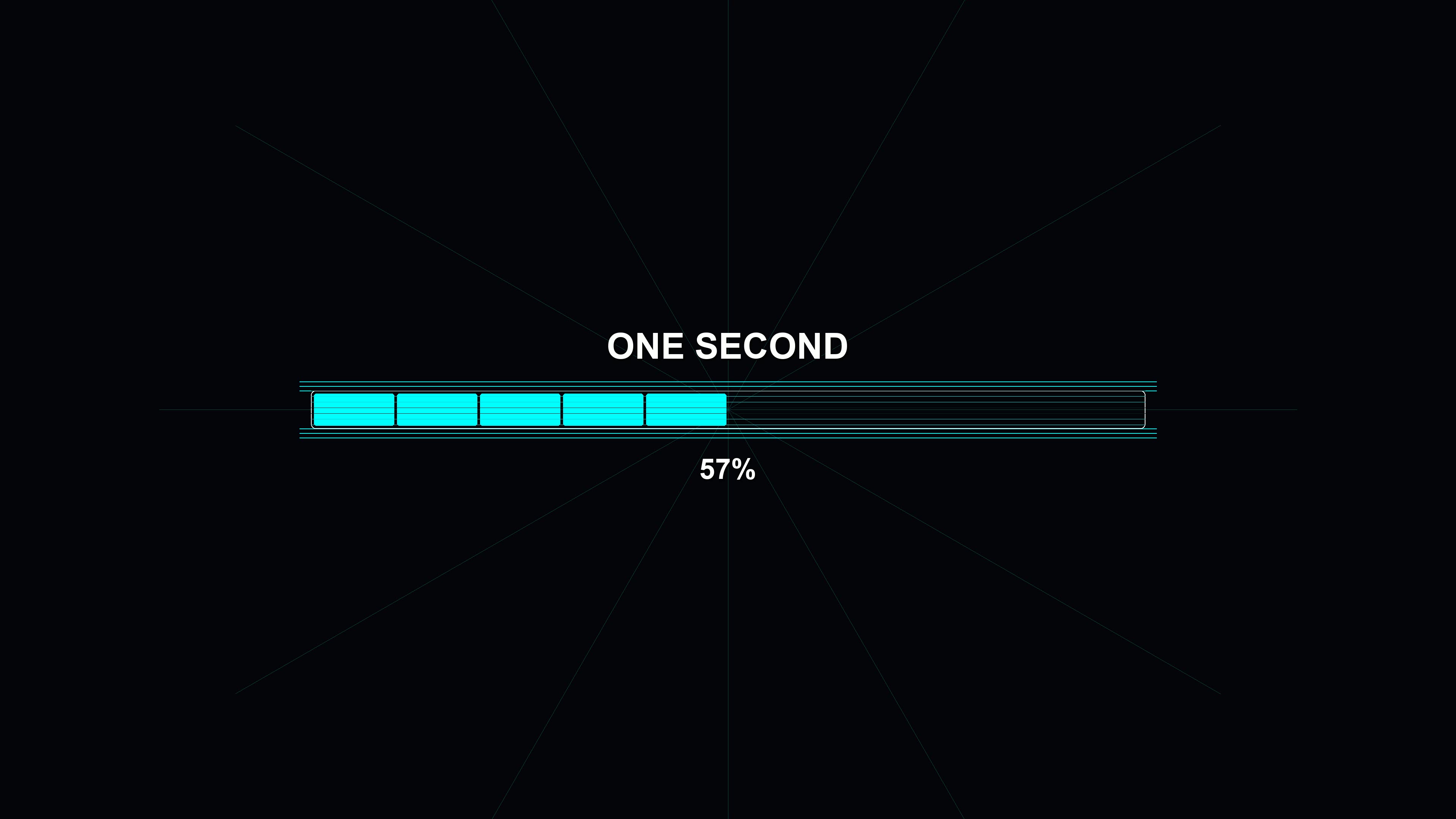 Progress bar animation in a science fiction setting for a loading sequence on a digital display