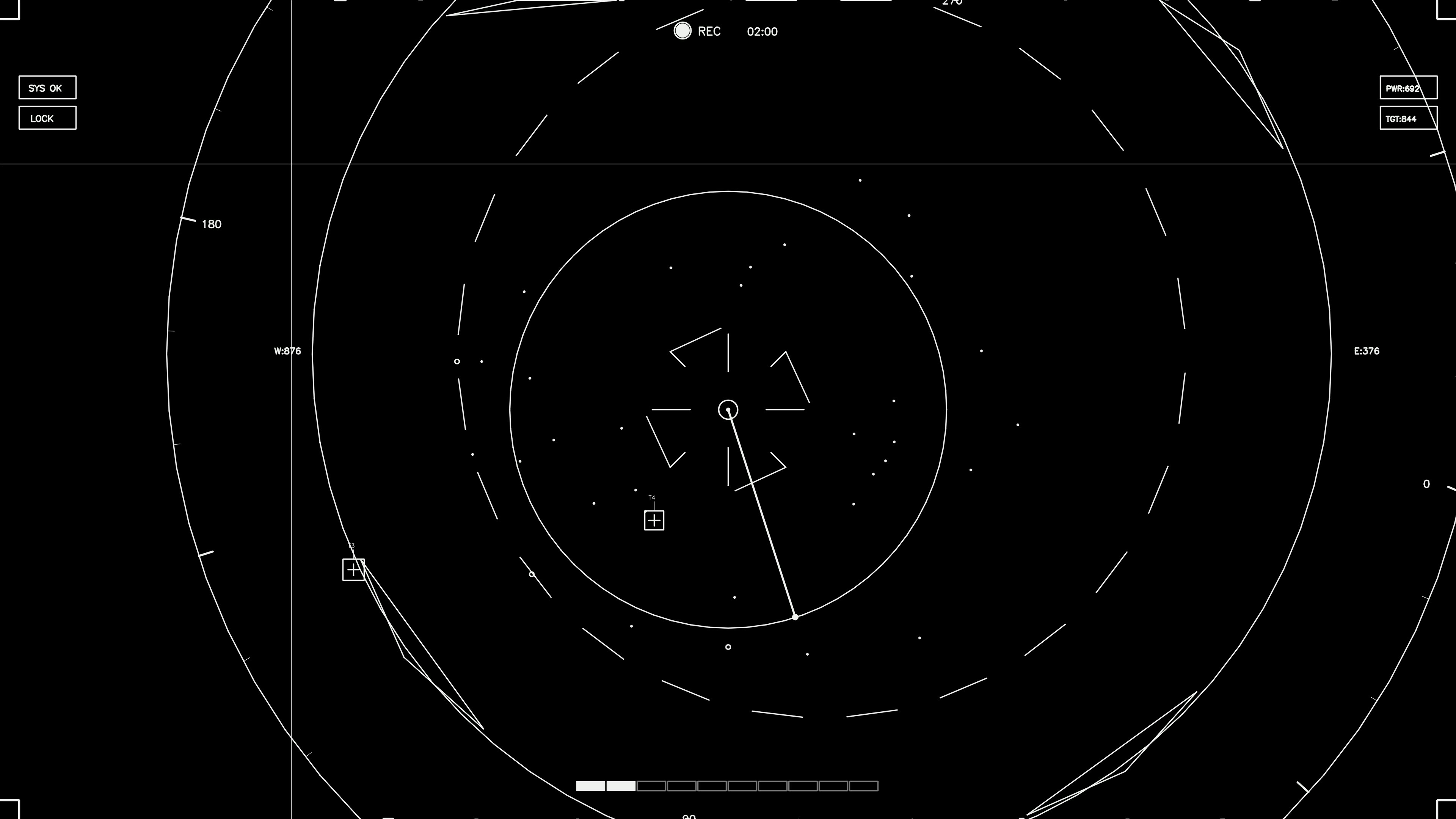 Animation of hud elements for web design and video editing in a sci-fi style for modern creators