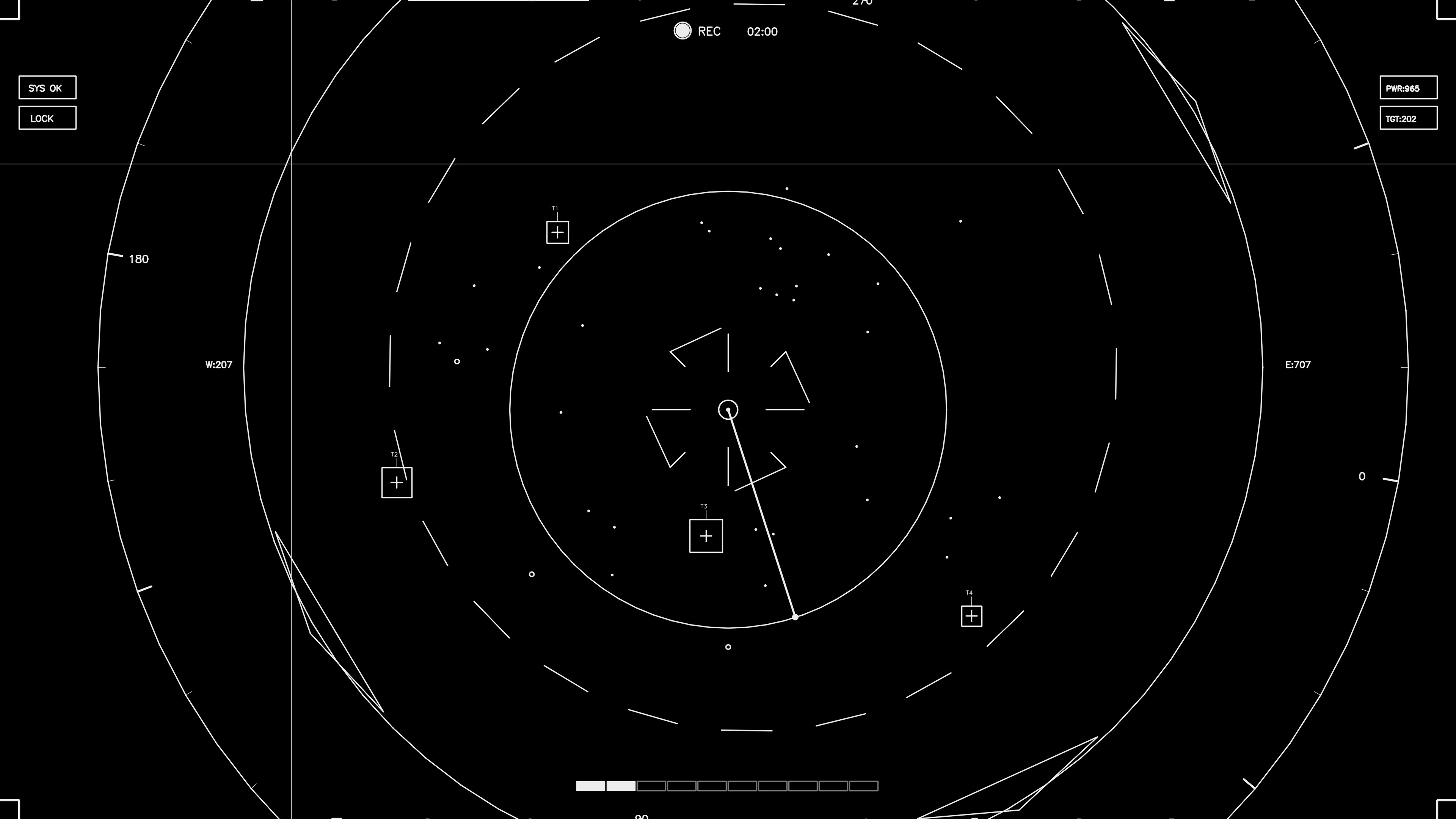 Hud elements animation for web designer and sci-fi video cutter with circles lines and shapes forming dynamic patterns