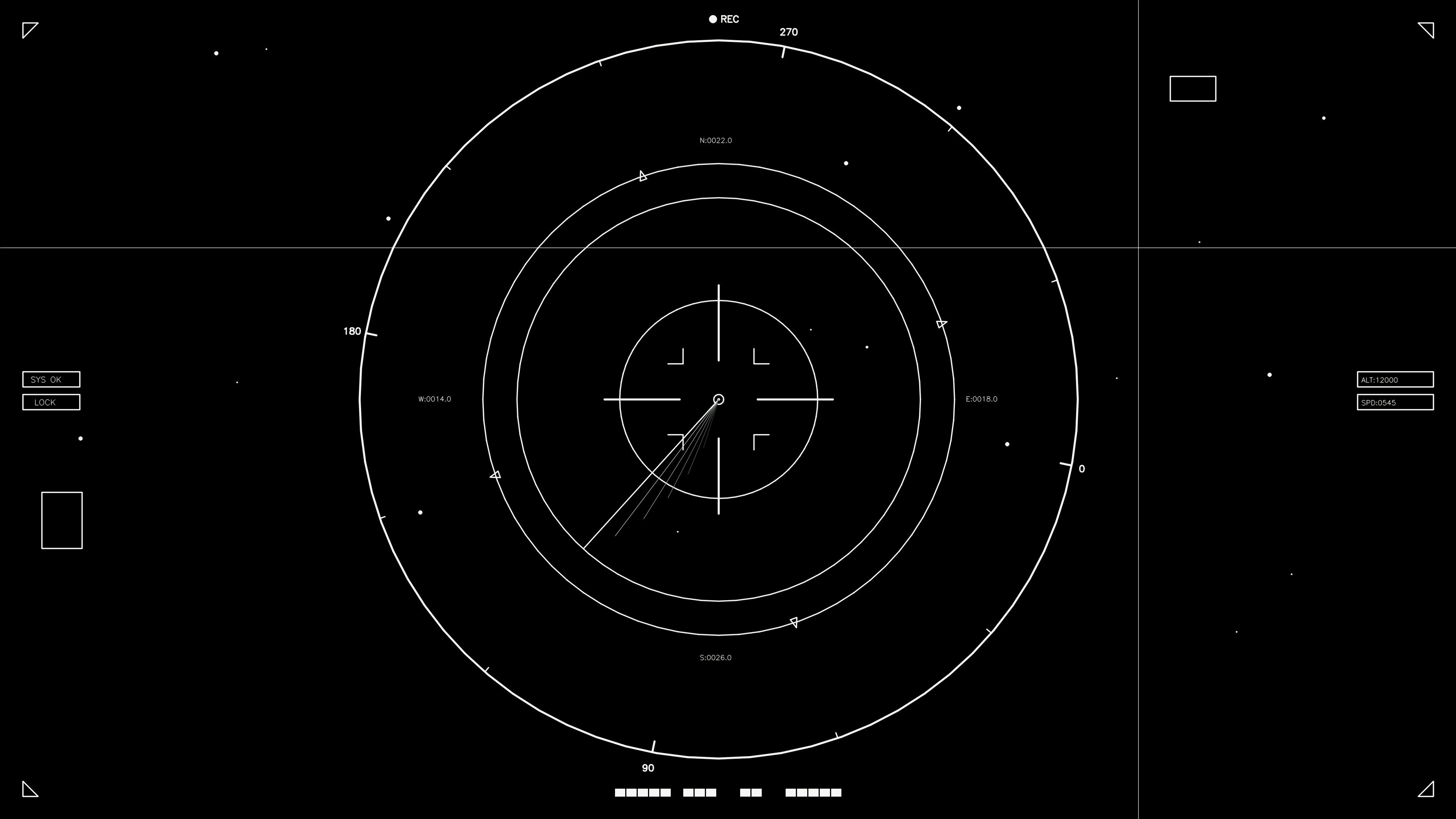 Animation of hud elements for web designers and video editors in a sci-fi theme with a digital interface