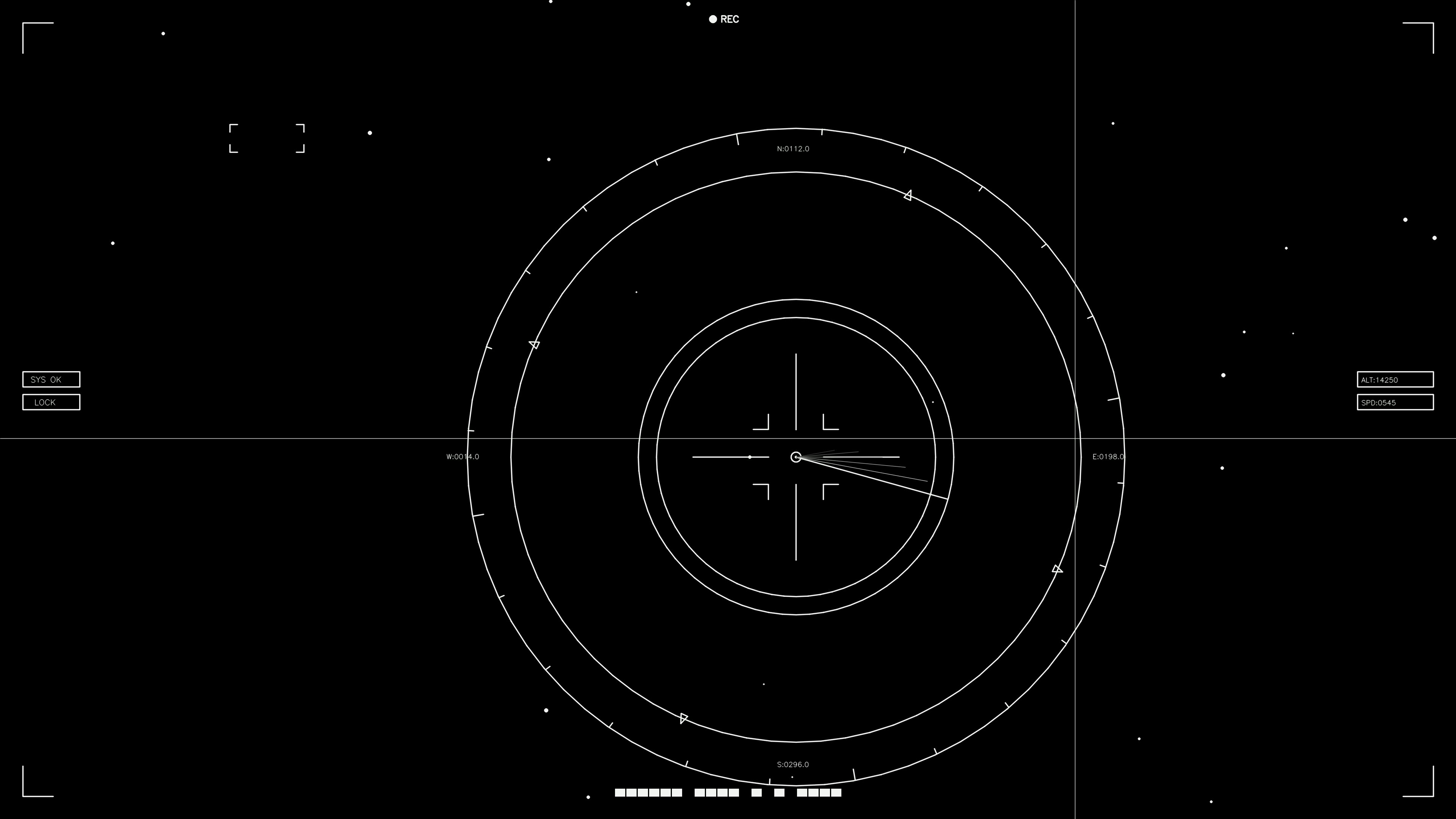 Hud elements animation for web design and sci-fi video editing background in dark theme
