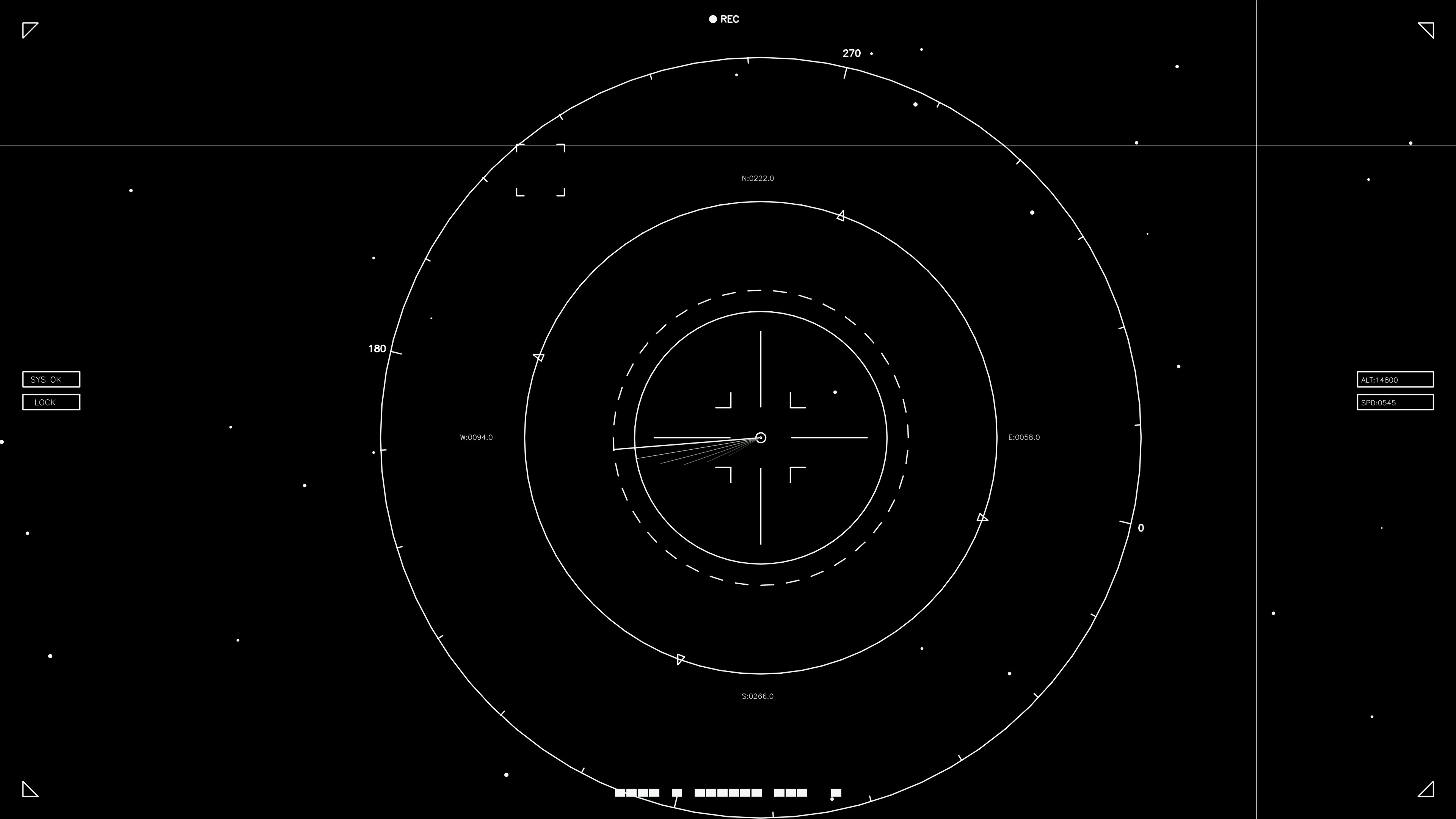Hud elements animation for web designers and sci-fi video editing projects at night