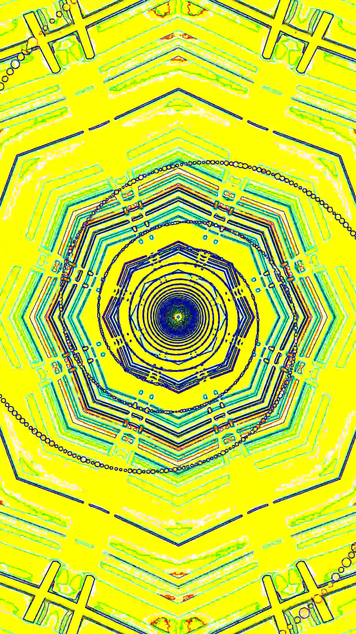 Bright tunnel loop with vibrant colors creating a seamless visual