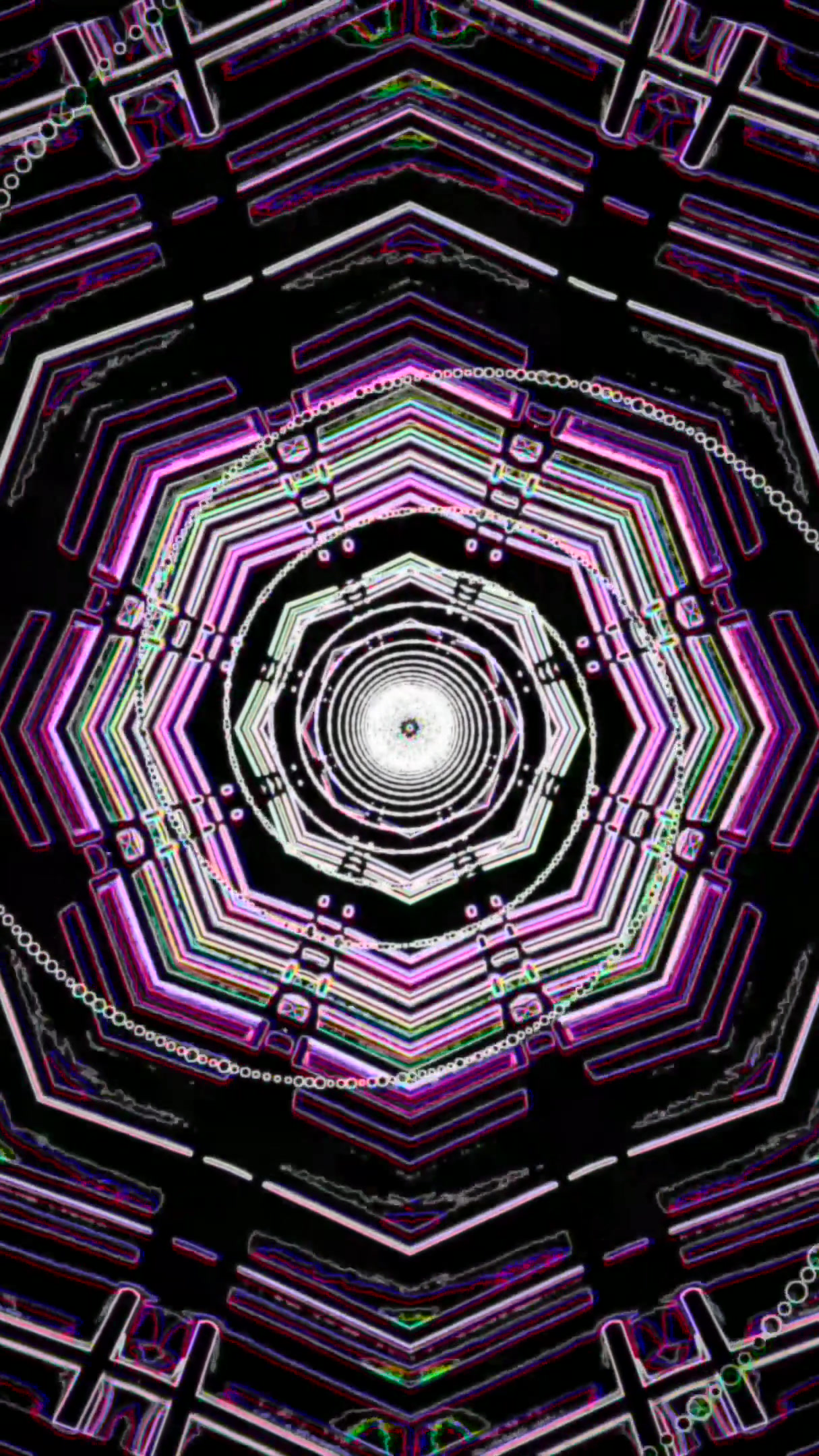 Tunnel video loop creates a mesmerizing visual effect with vibran