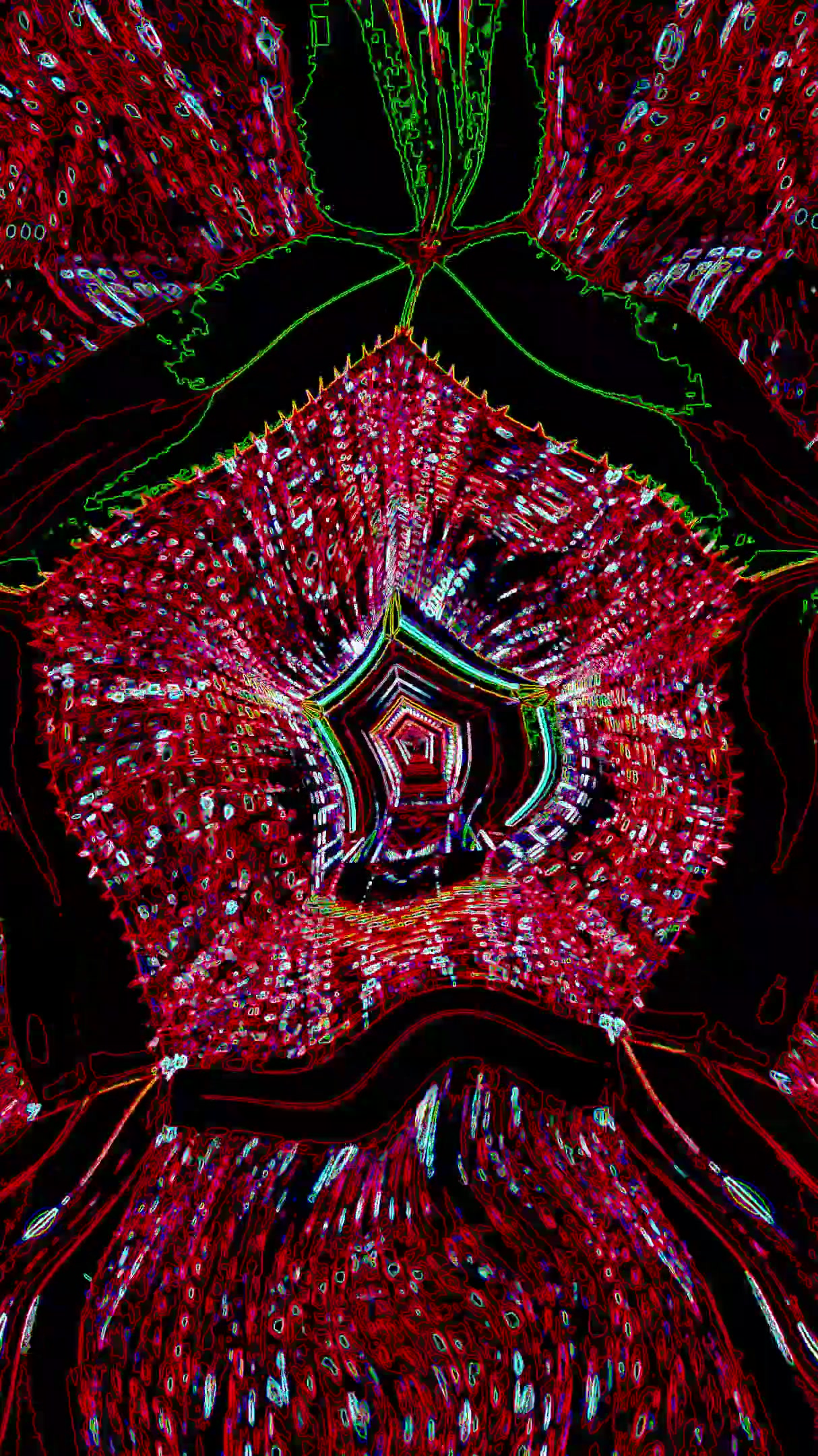 Seamless looping tunnel video screensaver creating vibrant patterns and colors for a stunning visual experience