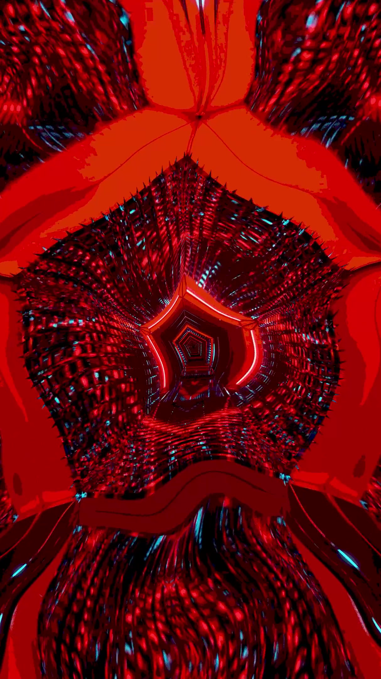 Seamless tunnel video loop creating a vibrant visual experience in dynamic colors and patterns